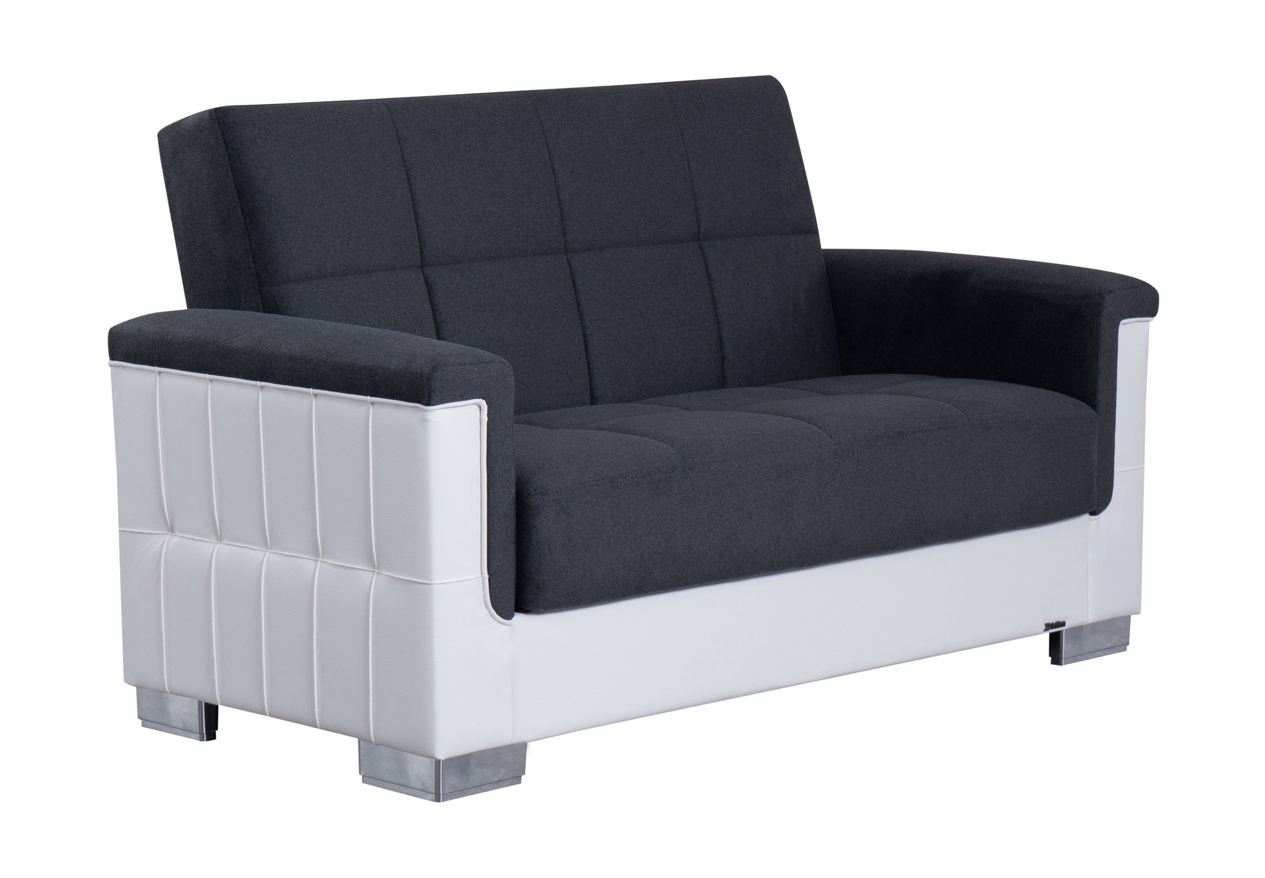 SM Armada Pro Fabric/PU Sleeper Loveseat with Storage