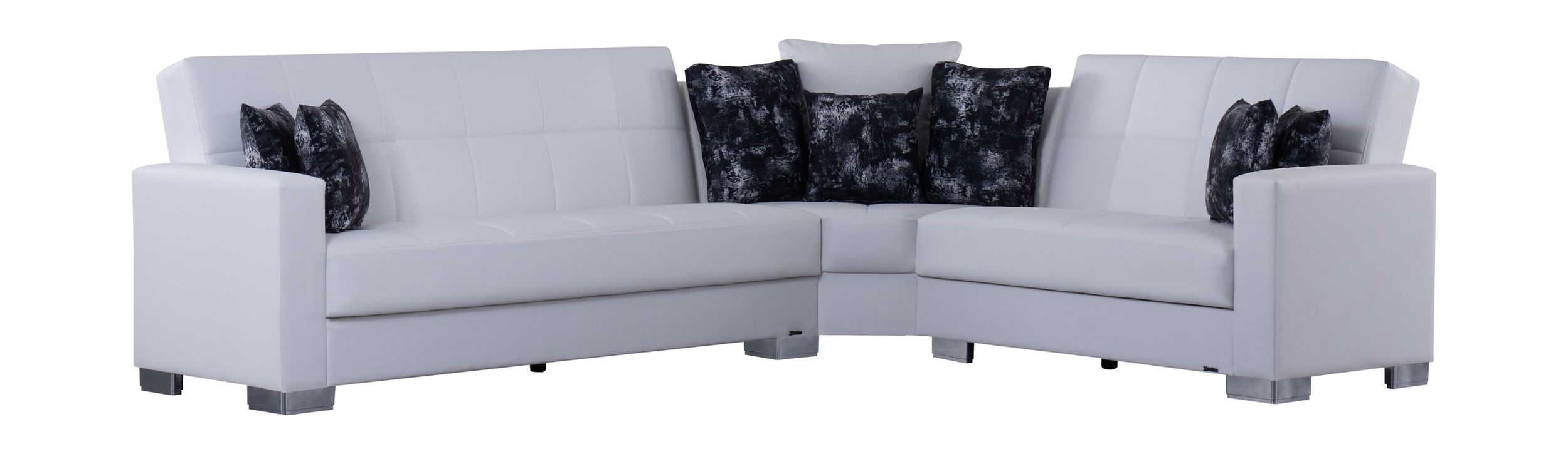 SM Armada PU Reversible L-Shape Sleeper Storage Sectional Sofa