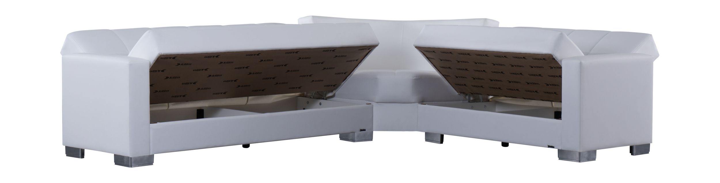 SM Armada PU Reversible L-Shape Sleeper Storage Sectional Sofa
