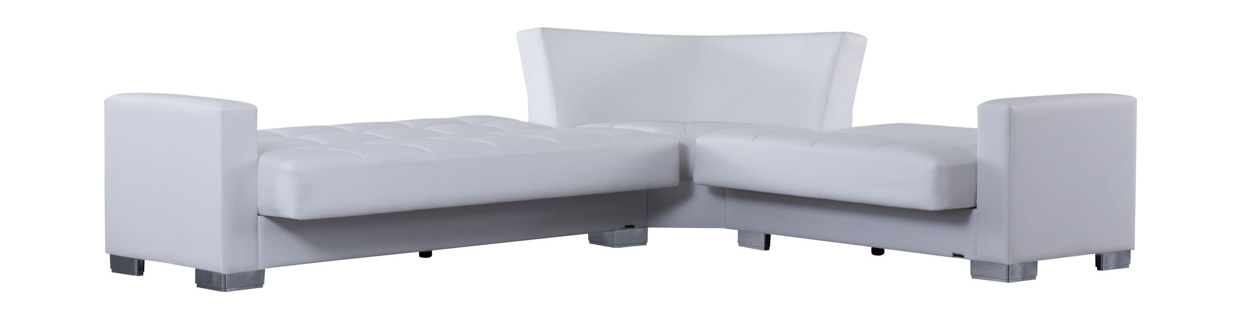 SM Armada PU Reversible L-Shape Sleeper Storage Sectional Sofa