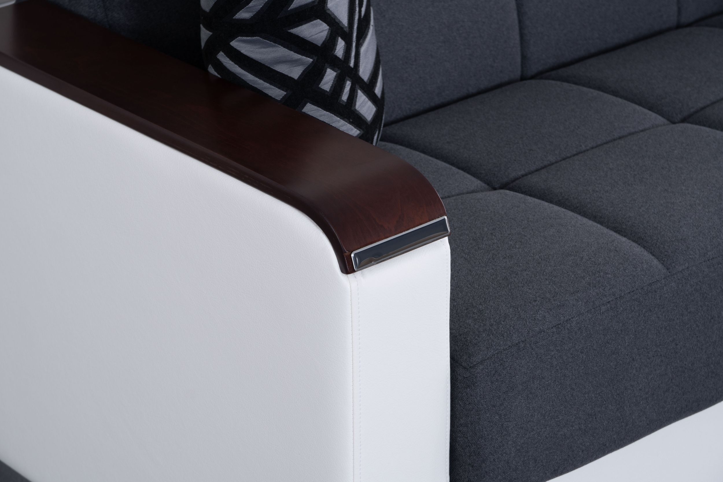 SM Armada X Fabric/PU Sleeper Sofa with Storage