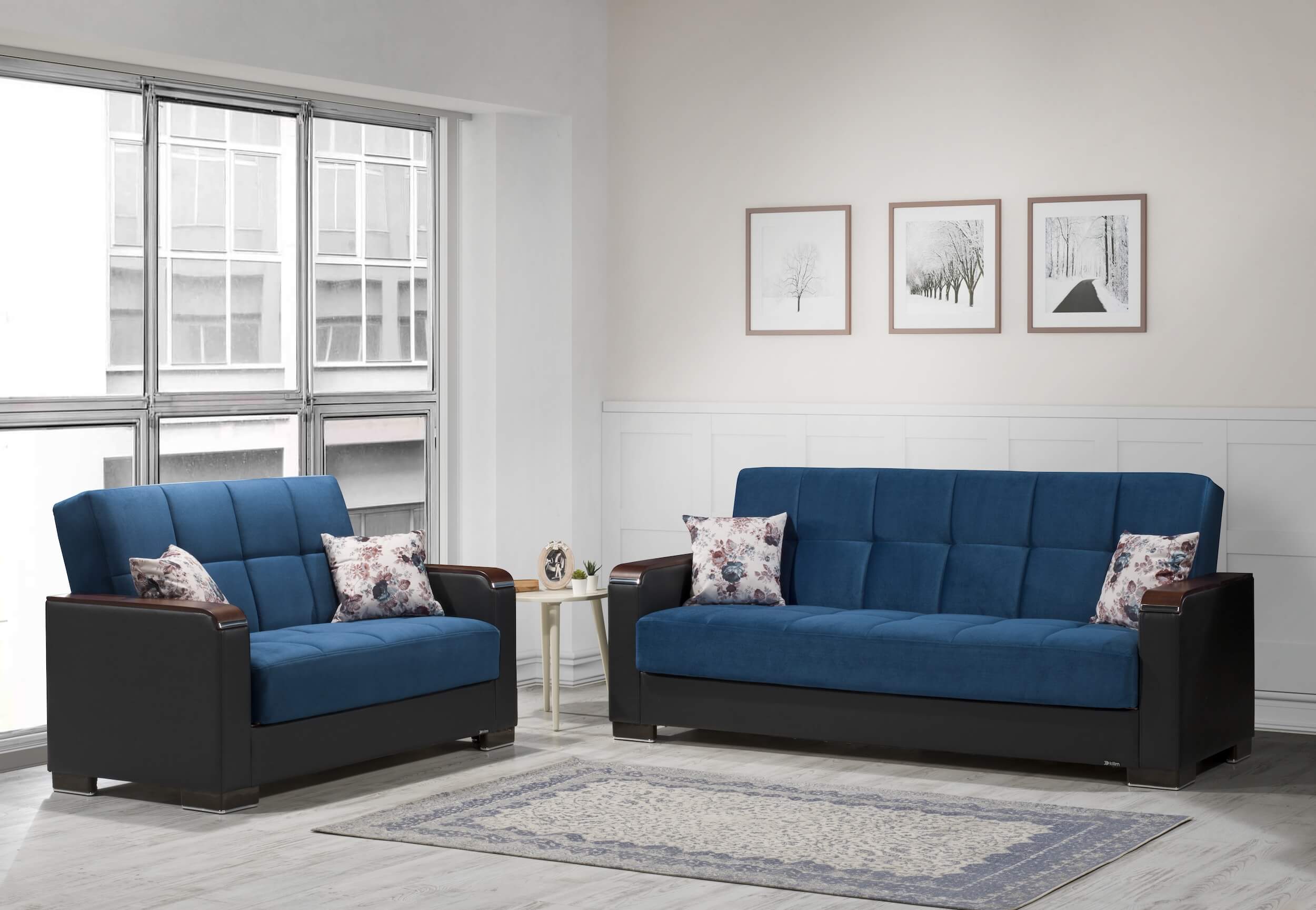 Armada X Fabric/PU Convertible Sofabed