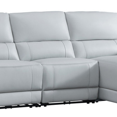 Hailey Leather/PVC Reclining Modular Loveseat