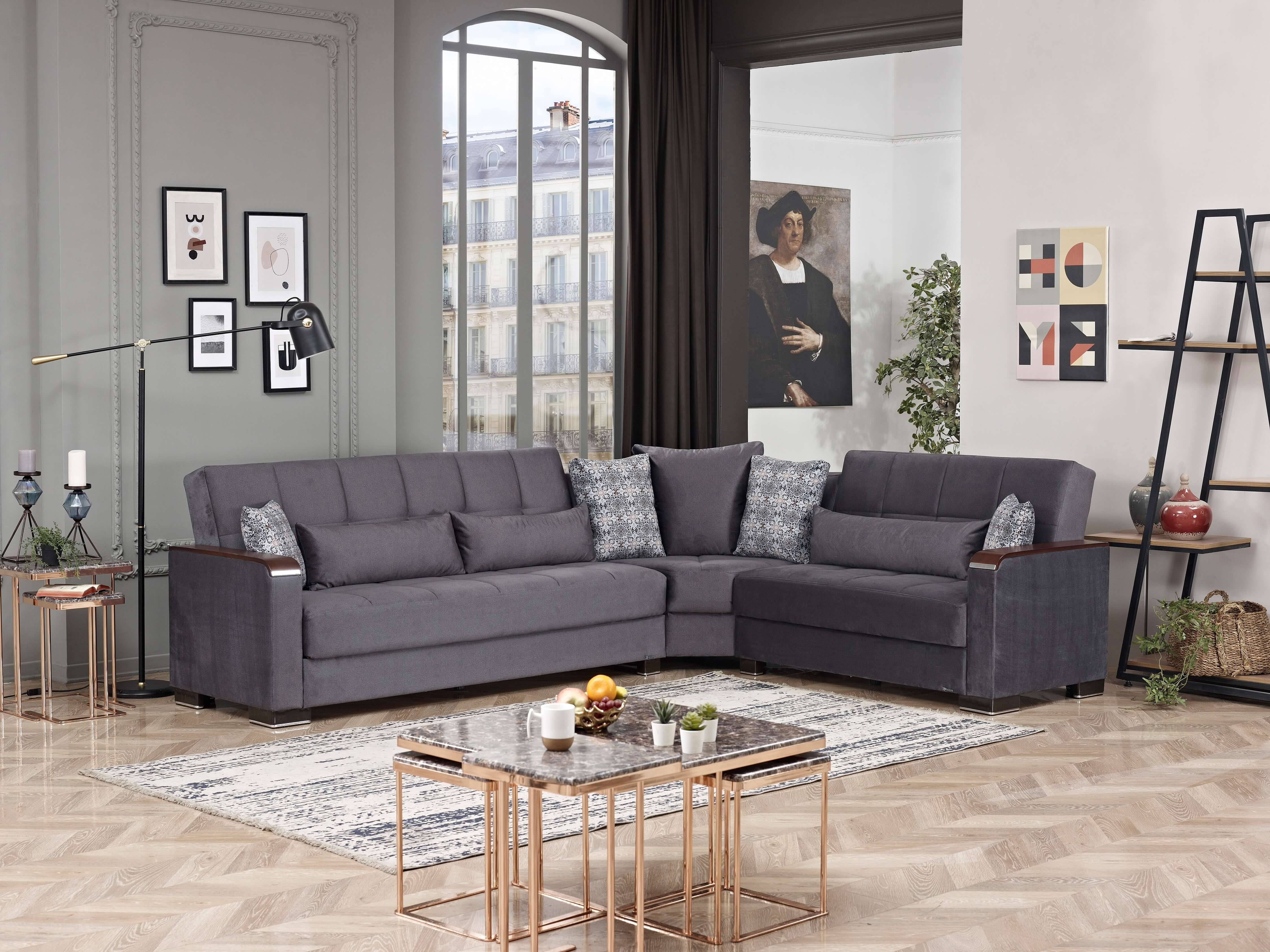 Armada X Customizable Fabric Convertible L-Shaped Sectional Sofa, Composition 1