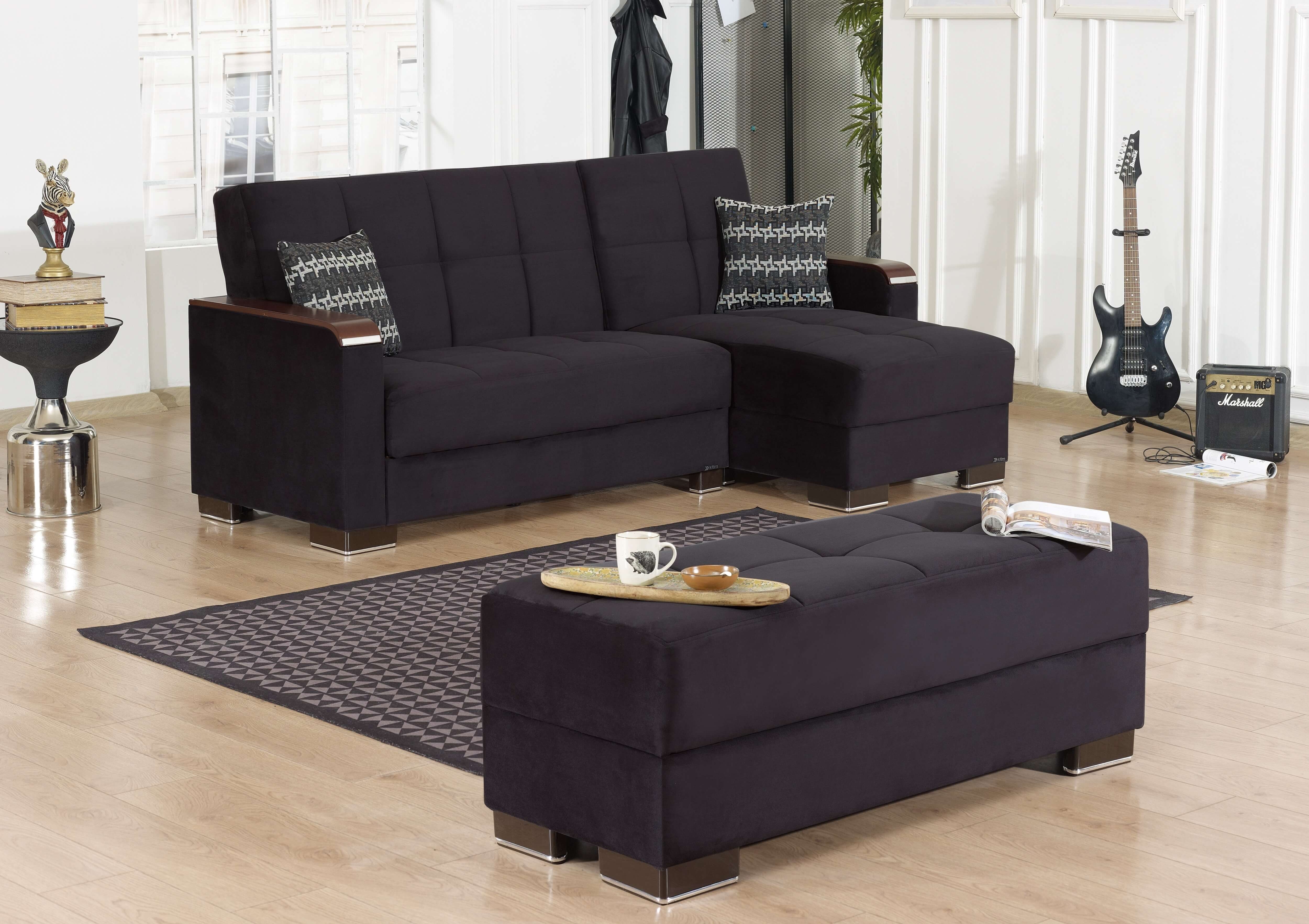 Armada X Microfiber Convertible L-Shaped Lounge Sectional Sofa