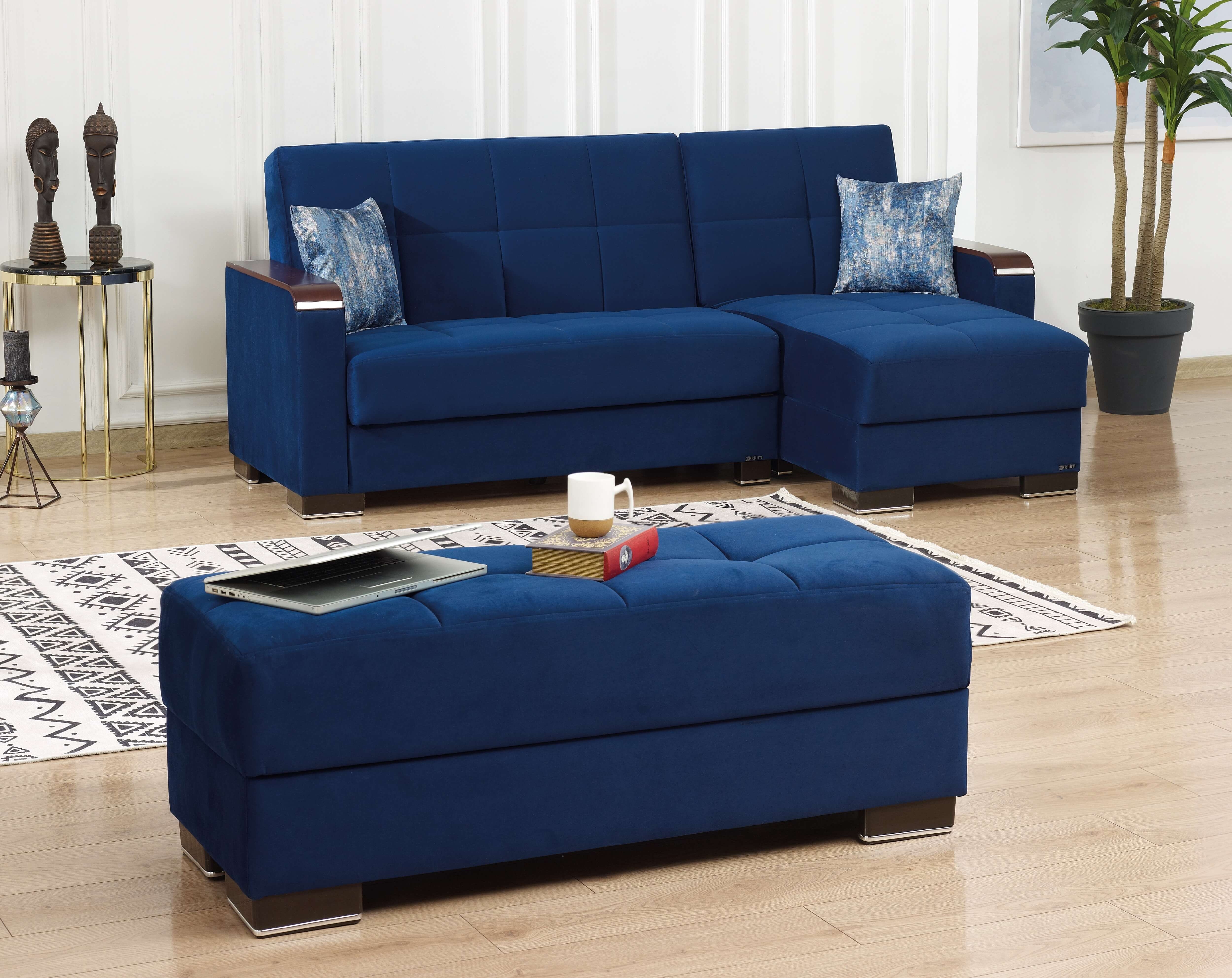 Armada X Microfiber Convertible L-Shaped Lounge Sectional Sofa