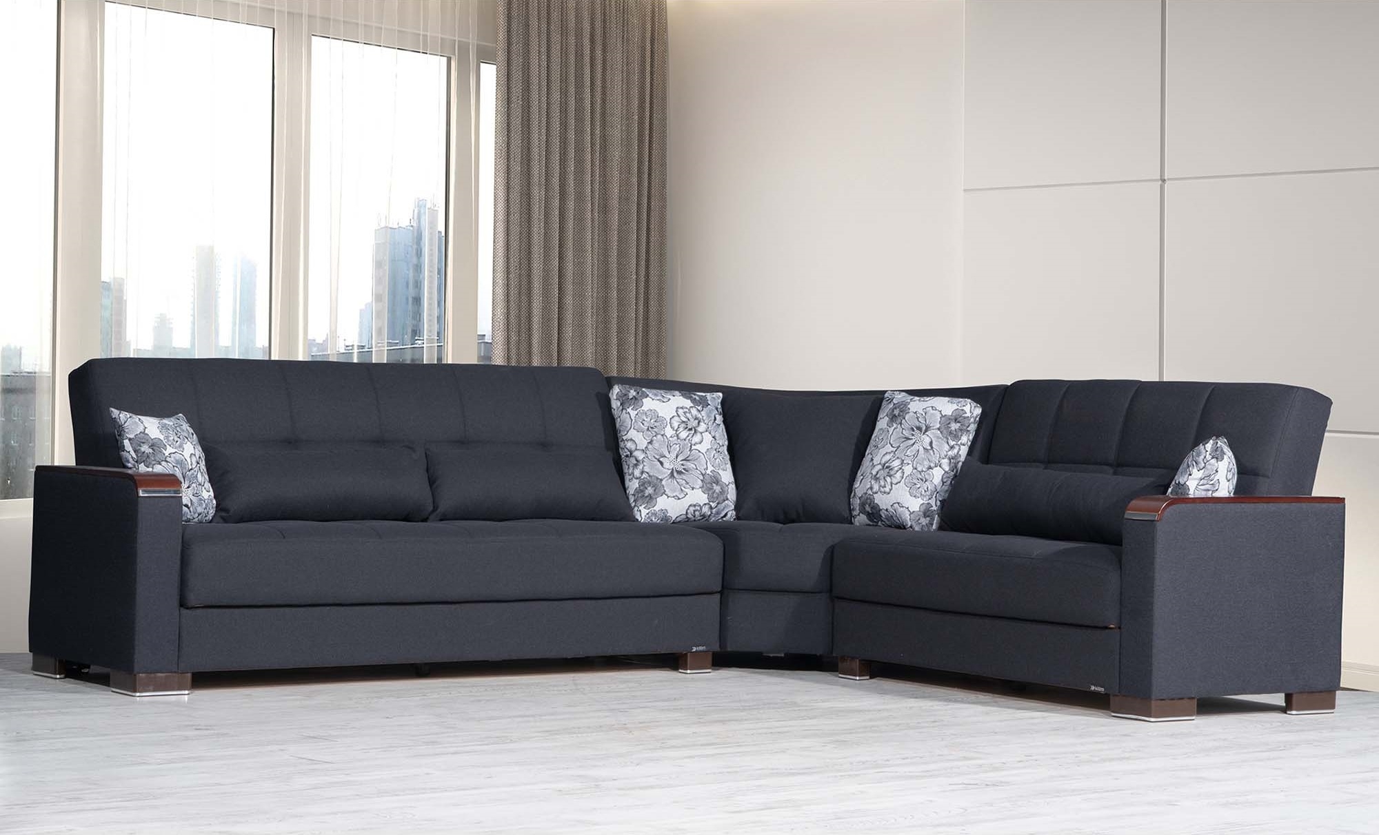 Armada X Fabric Convertible L-Shaped Sectional