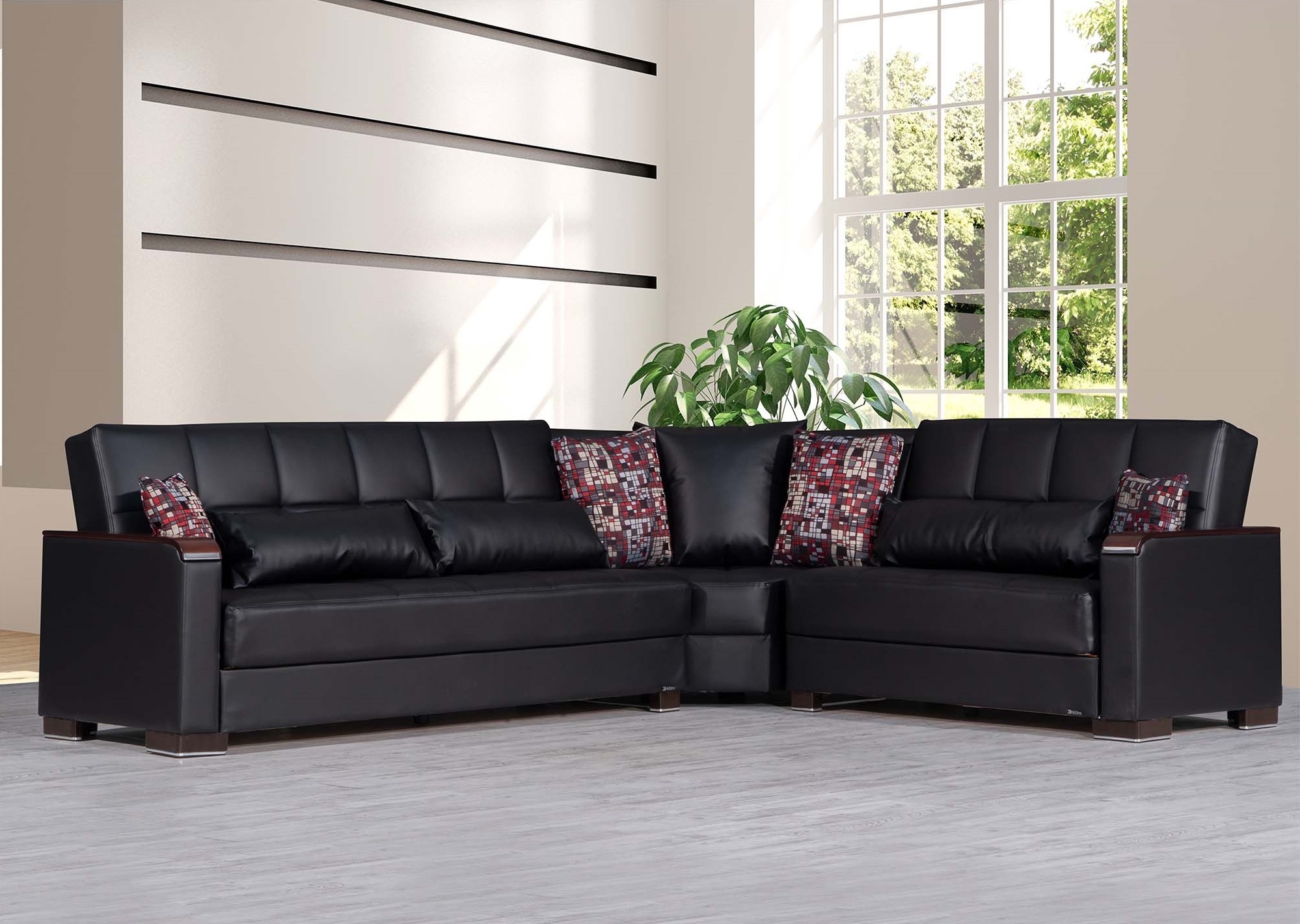 Armada X PU Convertible L-Shaped Sectional
