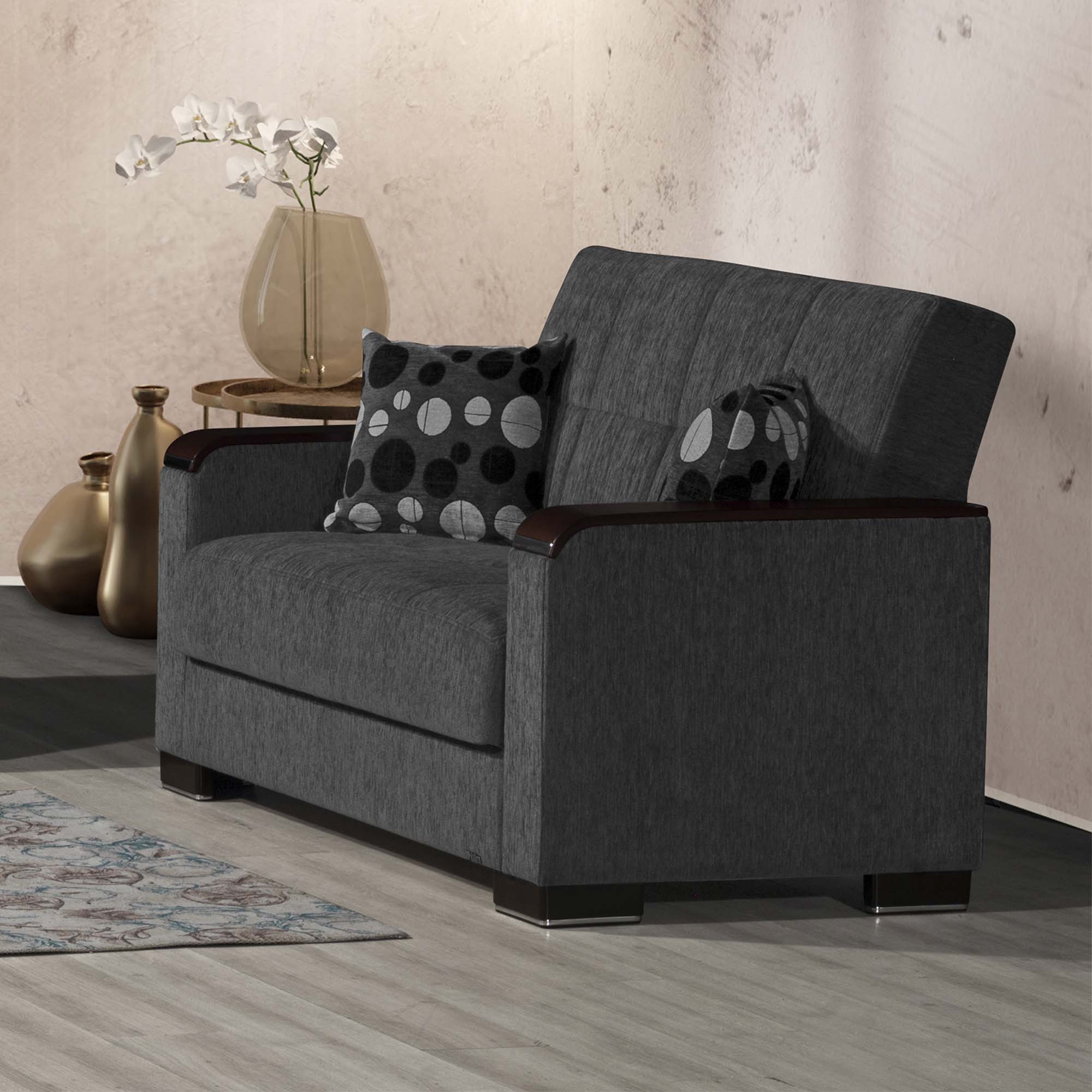 Armada X Fabric Convertible Loveseat