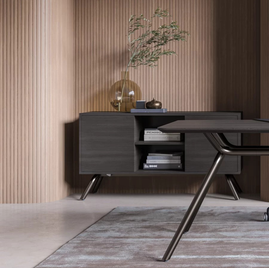 Arqus Cabinet w/2 Push to Open System Doors, 1 Fixed Shelf & 1 Height-Adjustable Shelf Inside