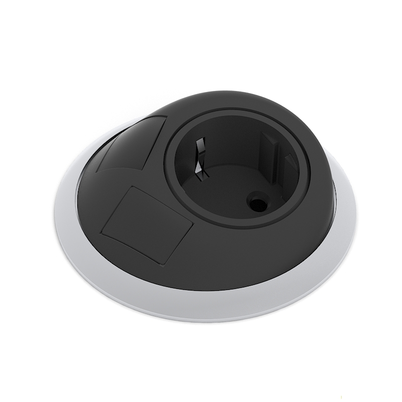 Round High Multipurpose Table w/Cut-Out for Power Socket & Castors