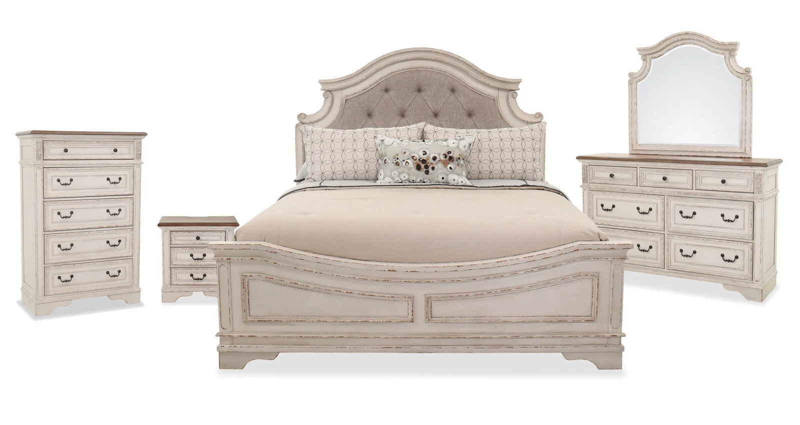 SM Realyn Fabric Upholstered Panel Bedroom Set
