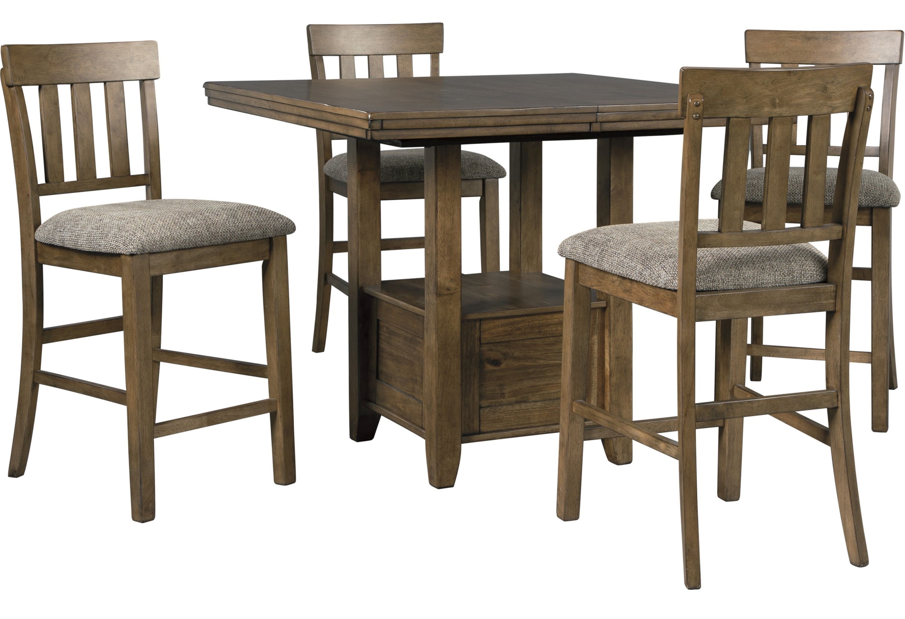 Flaybern Wood Extendable Dining Counter Set