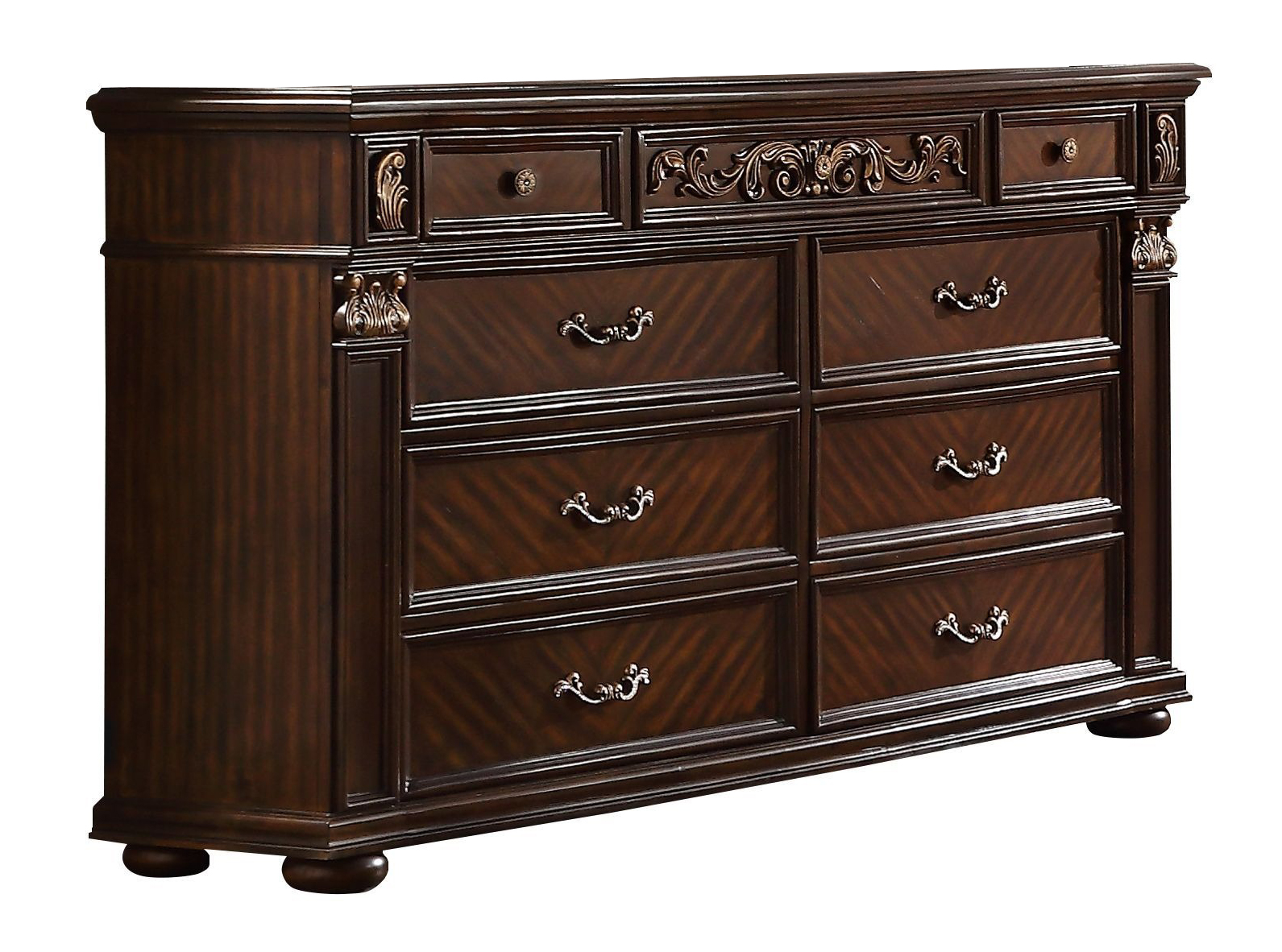 Aspen Bedroom Set with Faux Leather Upholstered Headboard & Footboard