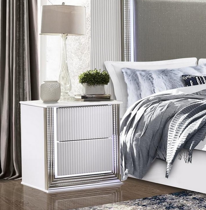 Aspen Nightstand w/LED Lighting