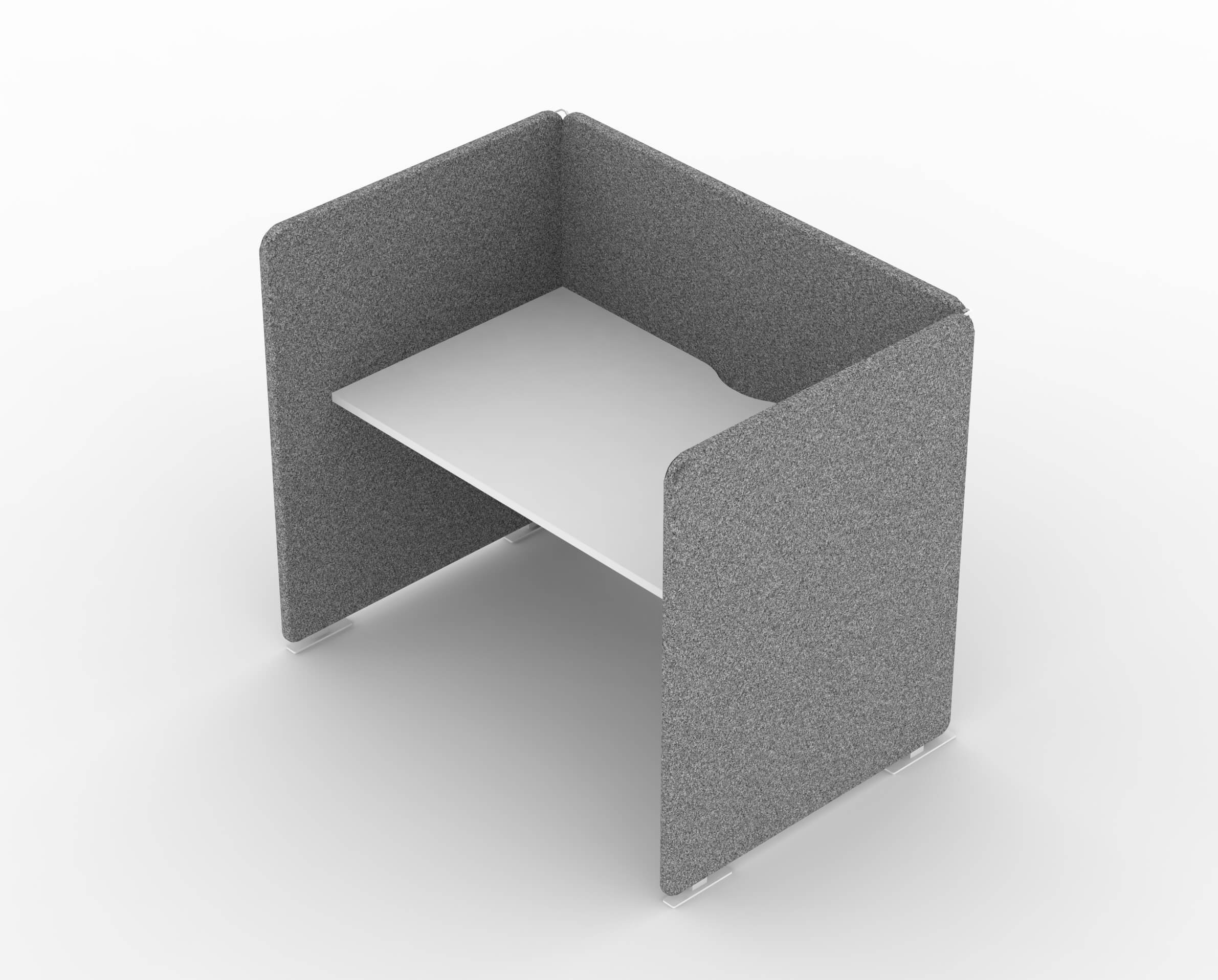 My Space Desk w/Acoustic Screens for 1 Person