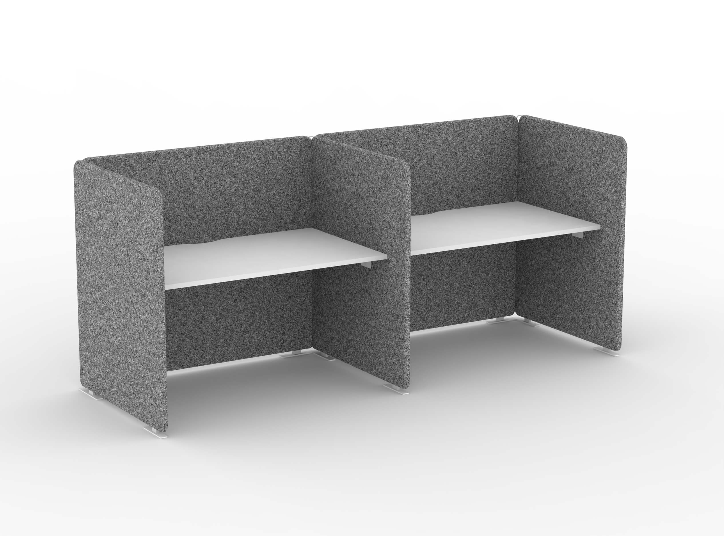 My Space Desk w/Acoustic Screens for 2 Persons, Composition 3