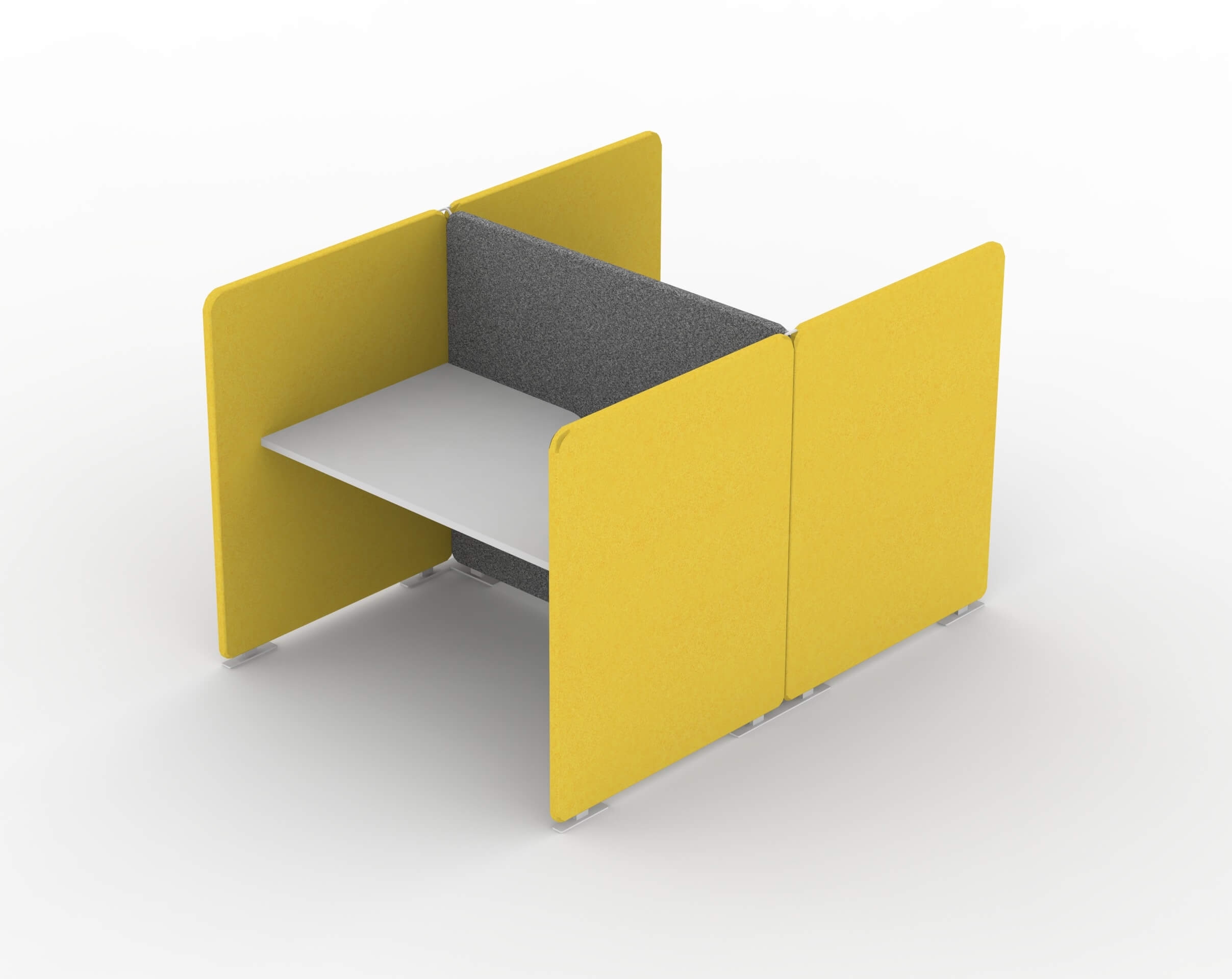 My Space Desk w/Acoustic Screens for 2 Persons, Composition 1