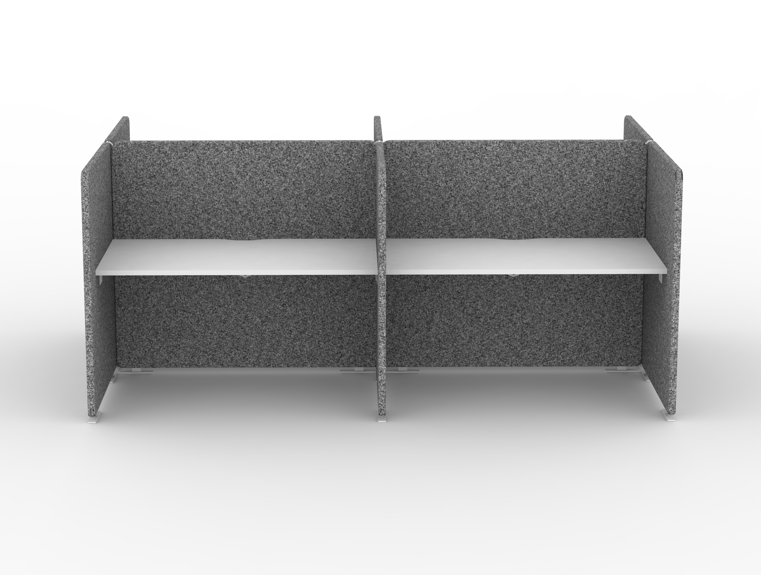 My Space Desk w/Acoustic Screens for 4 Persons