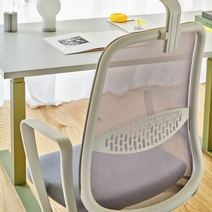 Astro Grey Chair Back Fabric Material And Frame