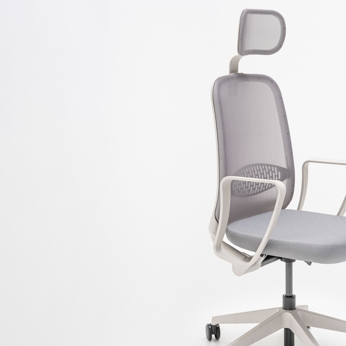 MDD Astro Grey Chair Arm With Light Grey Metal Frame