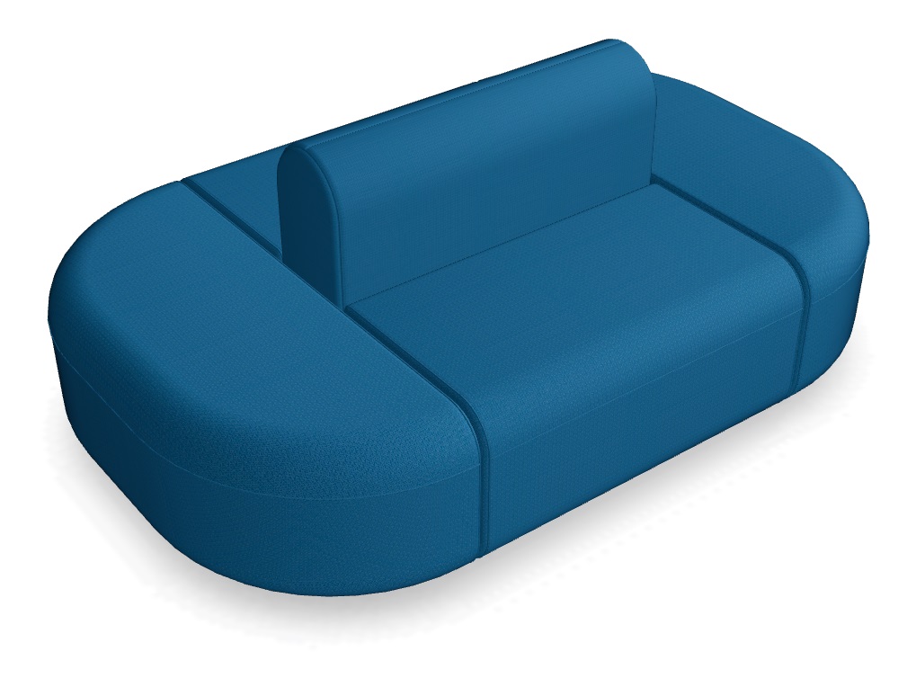 Artiko 76.3-inch Straight Office Lounge Double Sofa