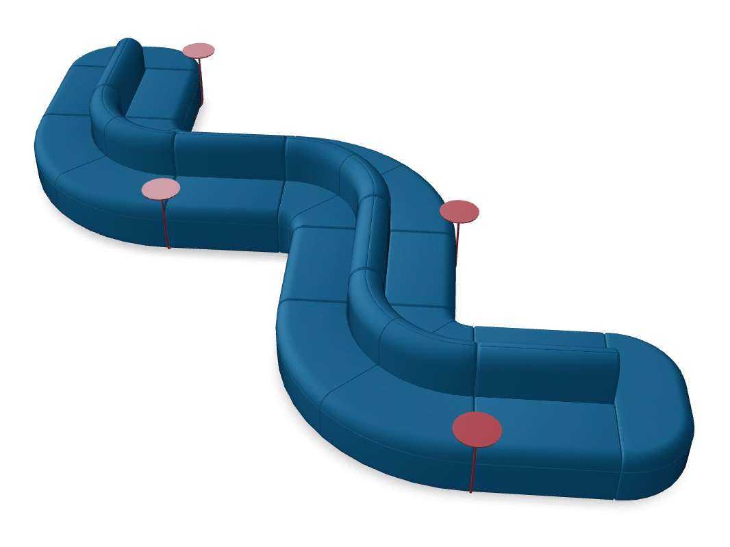 Artiko Wavy Office Lounge Double Sofa