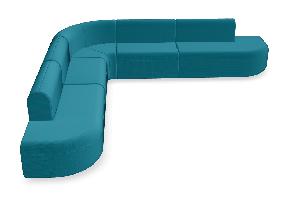 Artiko 126.3" x 126.3" Corner Office Lounge Sofa