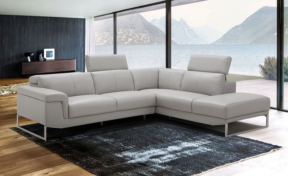 Athena Leather Right Hand Facing Sectional