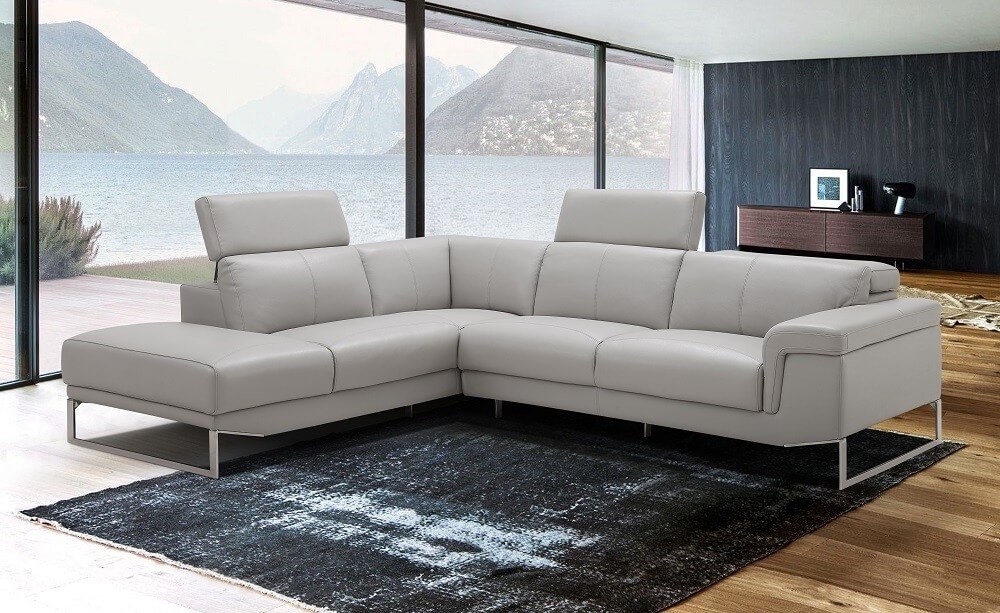 Athena Leather Left Hand Facing Sectional