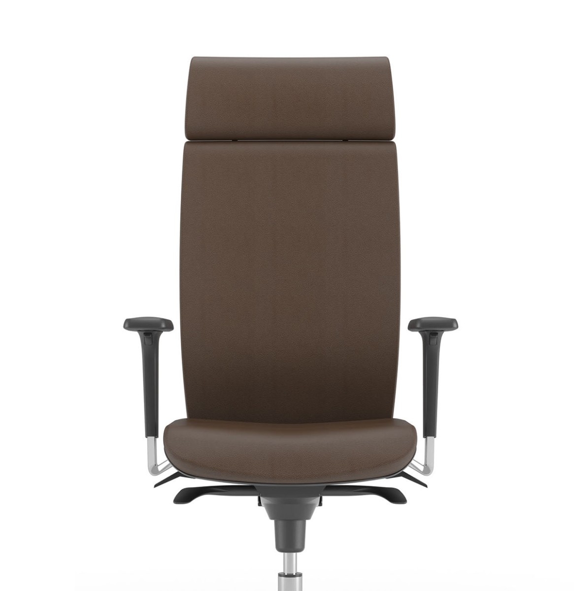 Aura Executive Chair w/Fixed Head Support; Adjustable Backrest & Seat, Synchronous Mechanism 5 Fixating Positions (Polished Aluminium Base)