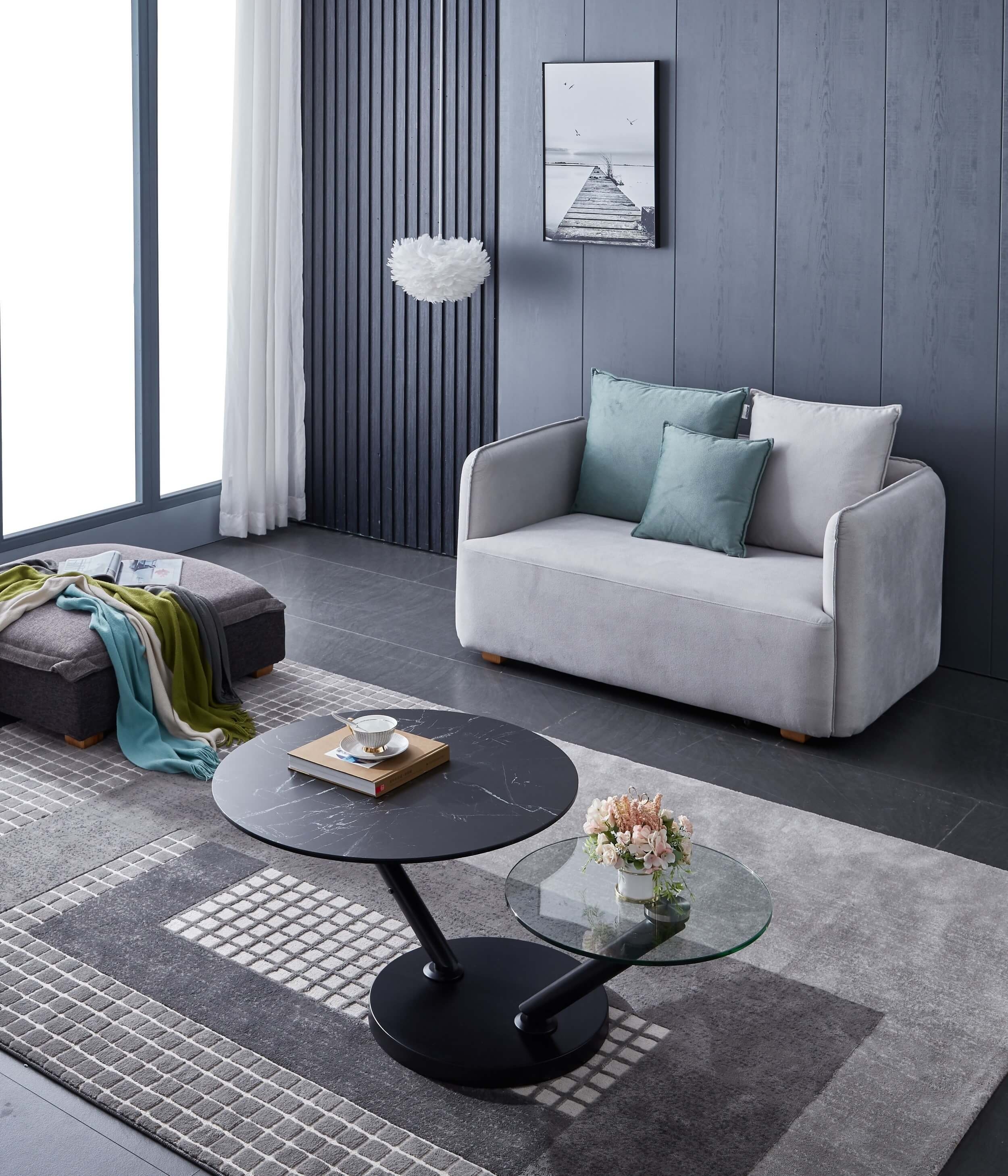 Austin Modern Ceramic/Glass Coffee Table