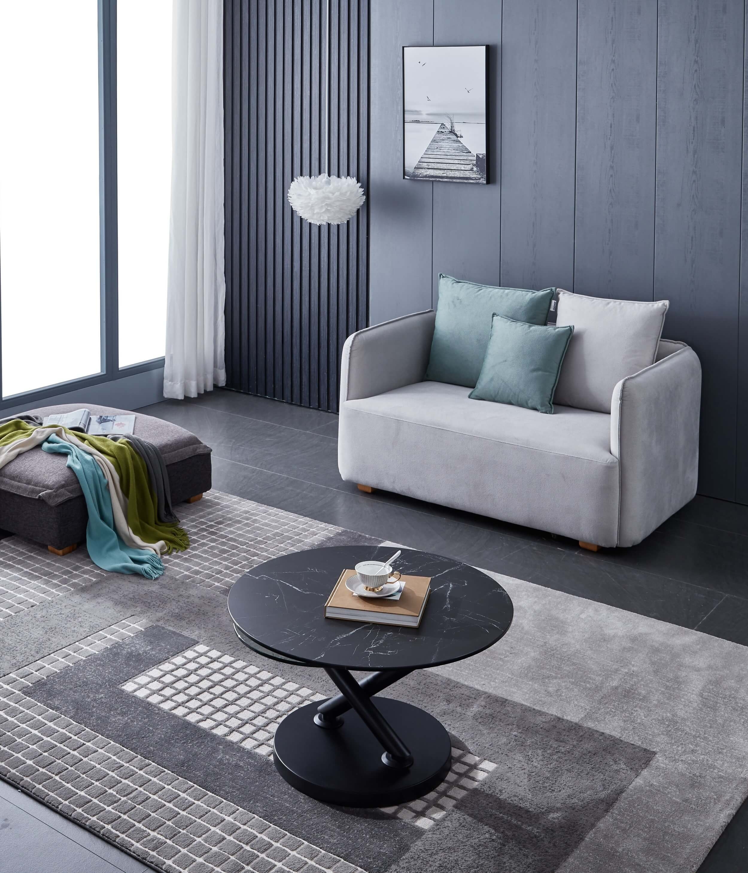 Austin Modern Ceramic/Glass Coffee Table