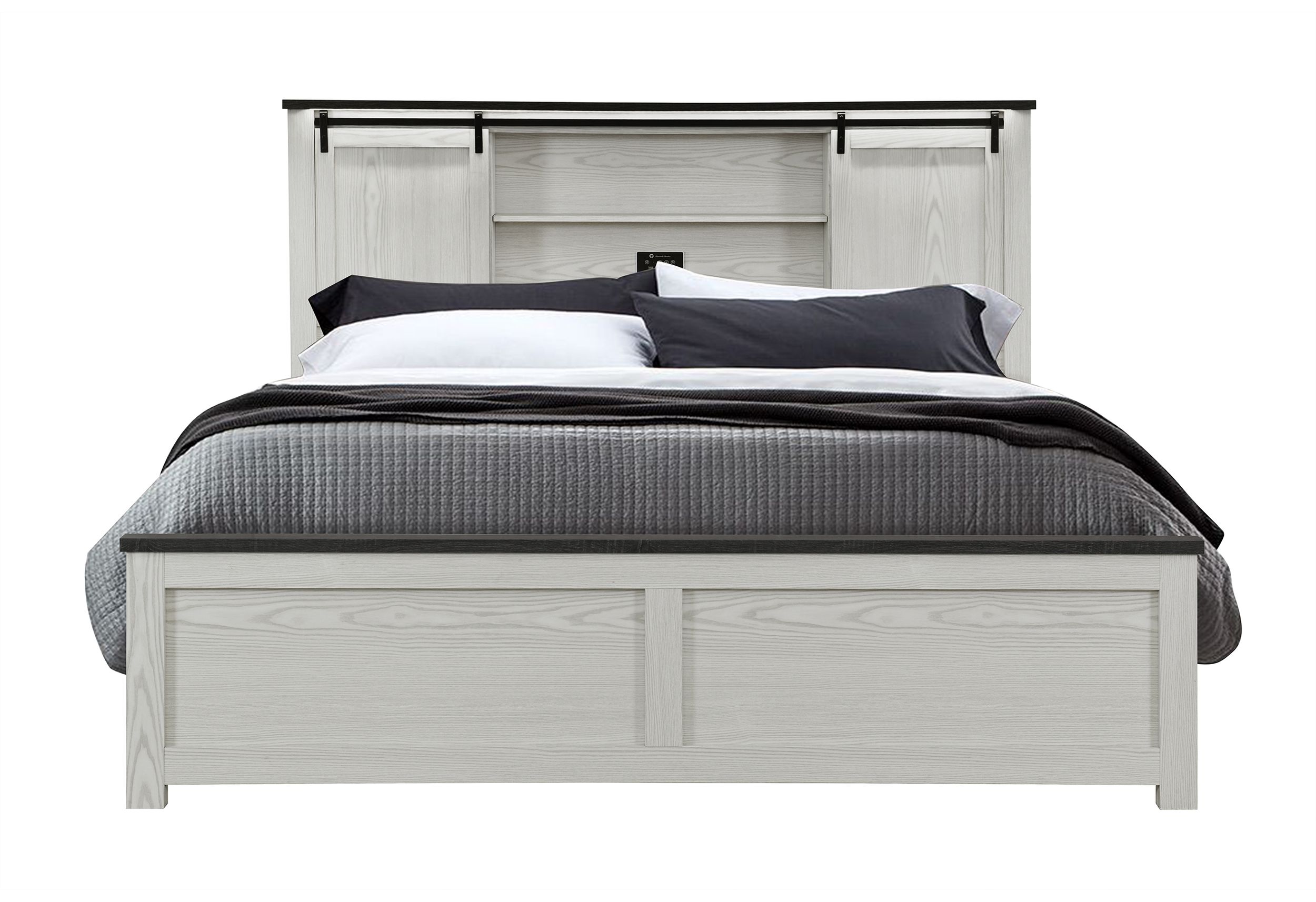 Ava King Size Panel Bed with LED and USB