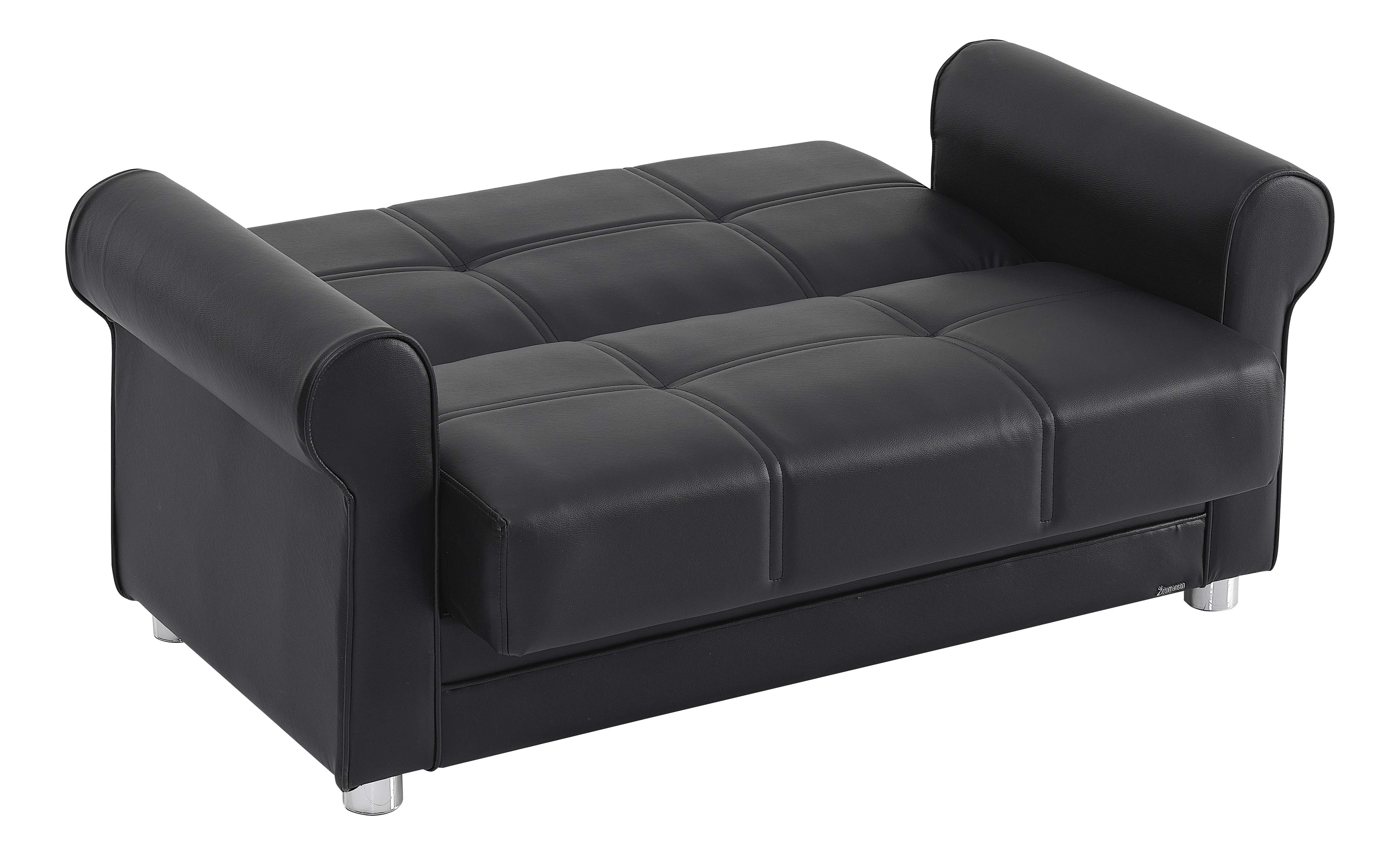 Avalon New Leatherette Convertible Loveseat