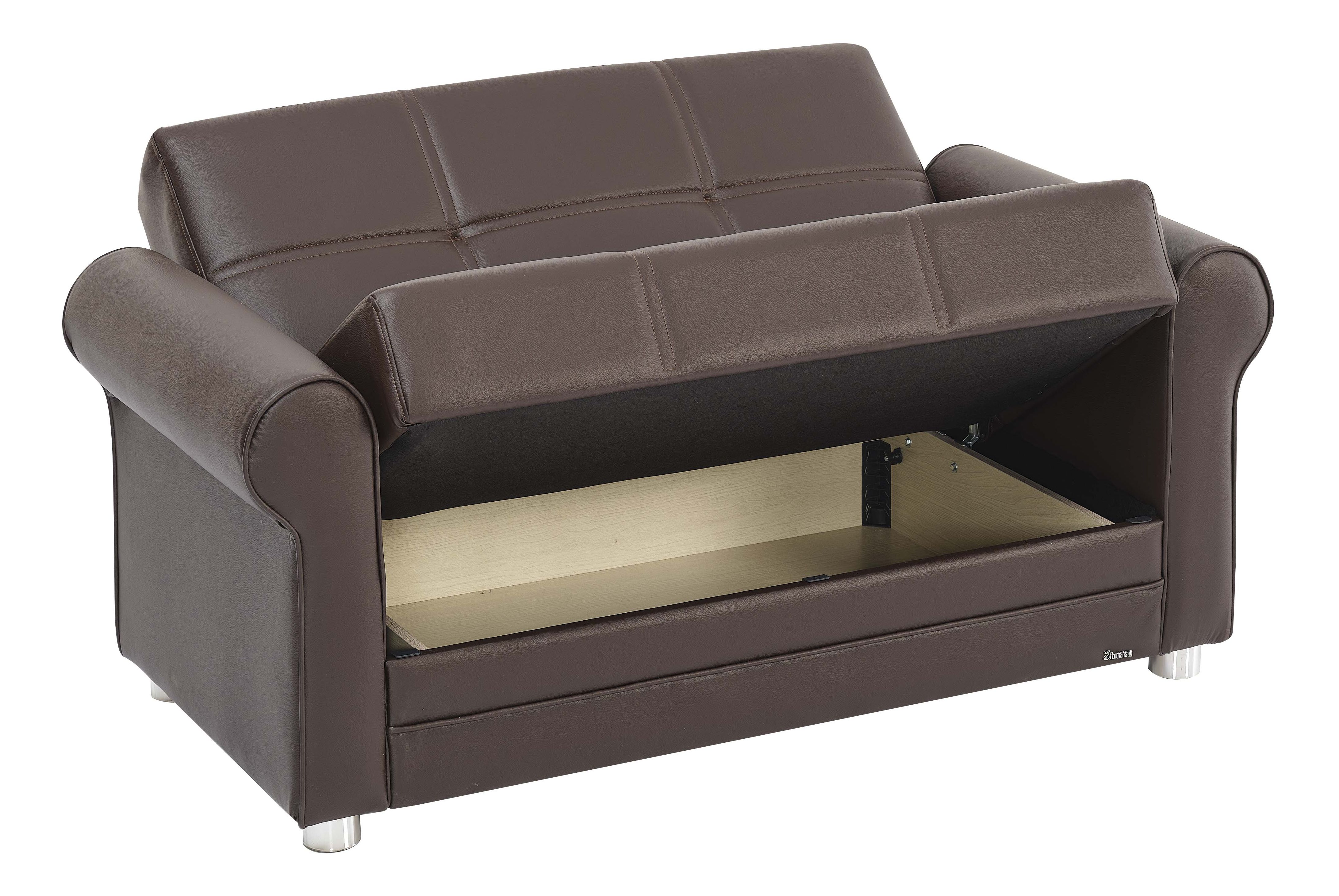 Avalon New Leatherette Convertible Loveseat