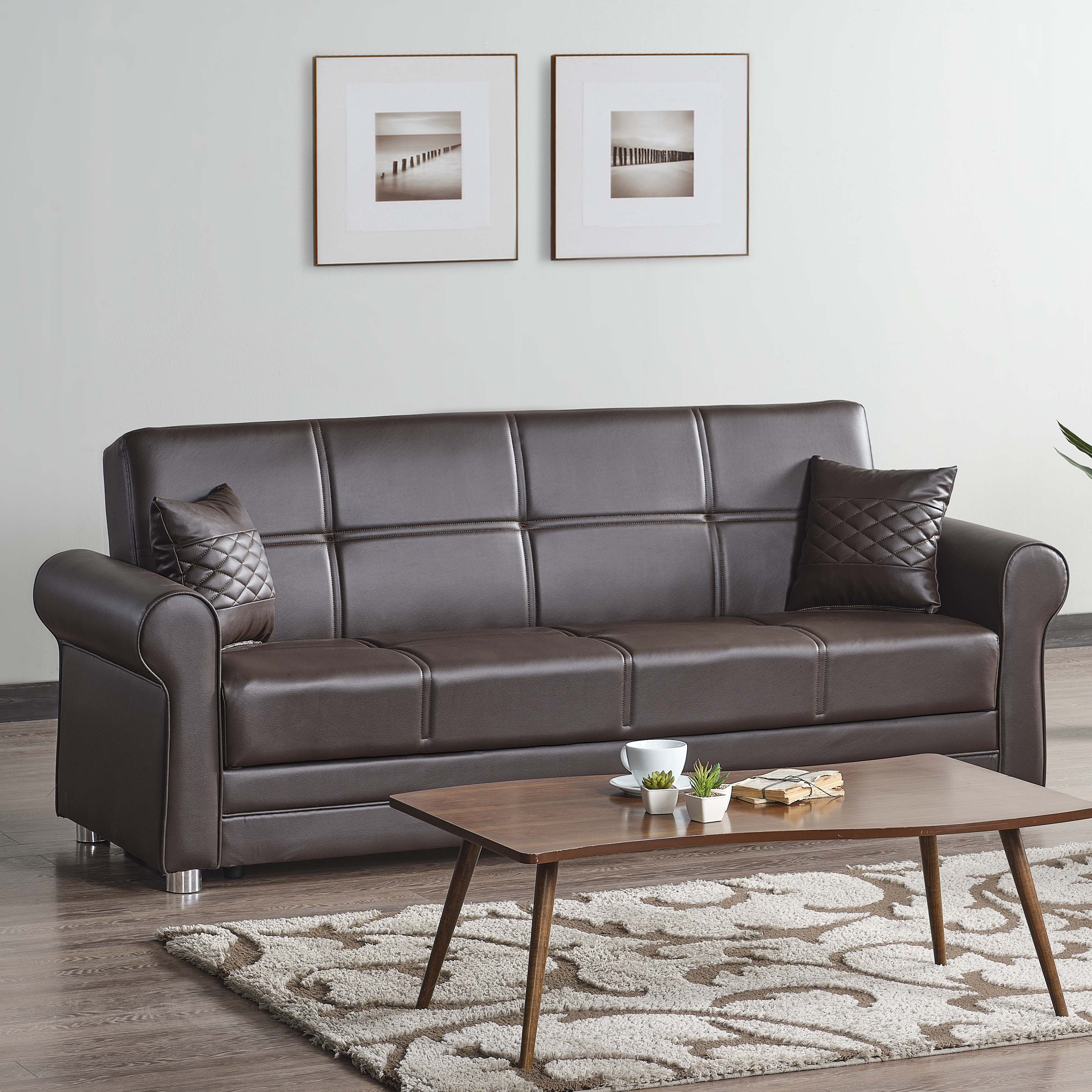 Avalon New Leatherette Convertible Sofabed