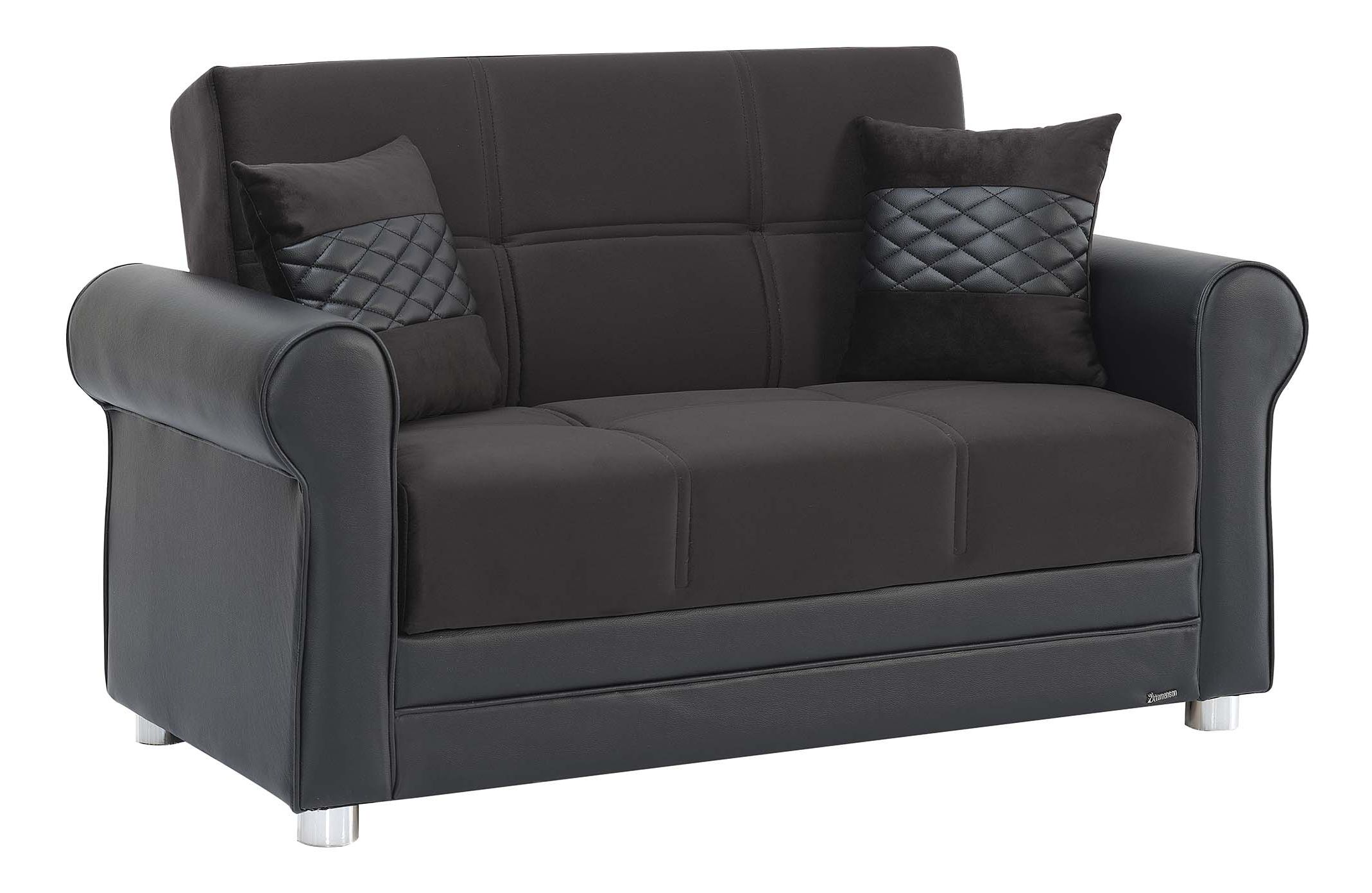 Avalon New Fabric/Leatherette Convertible Loveseat