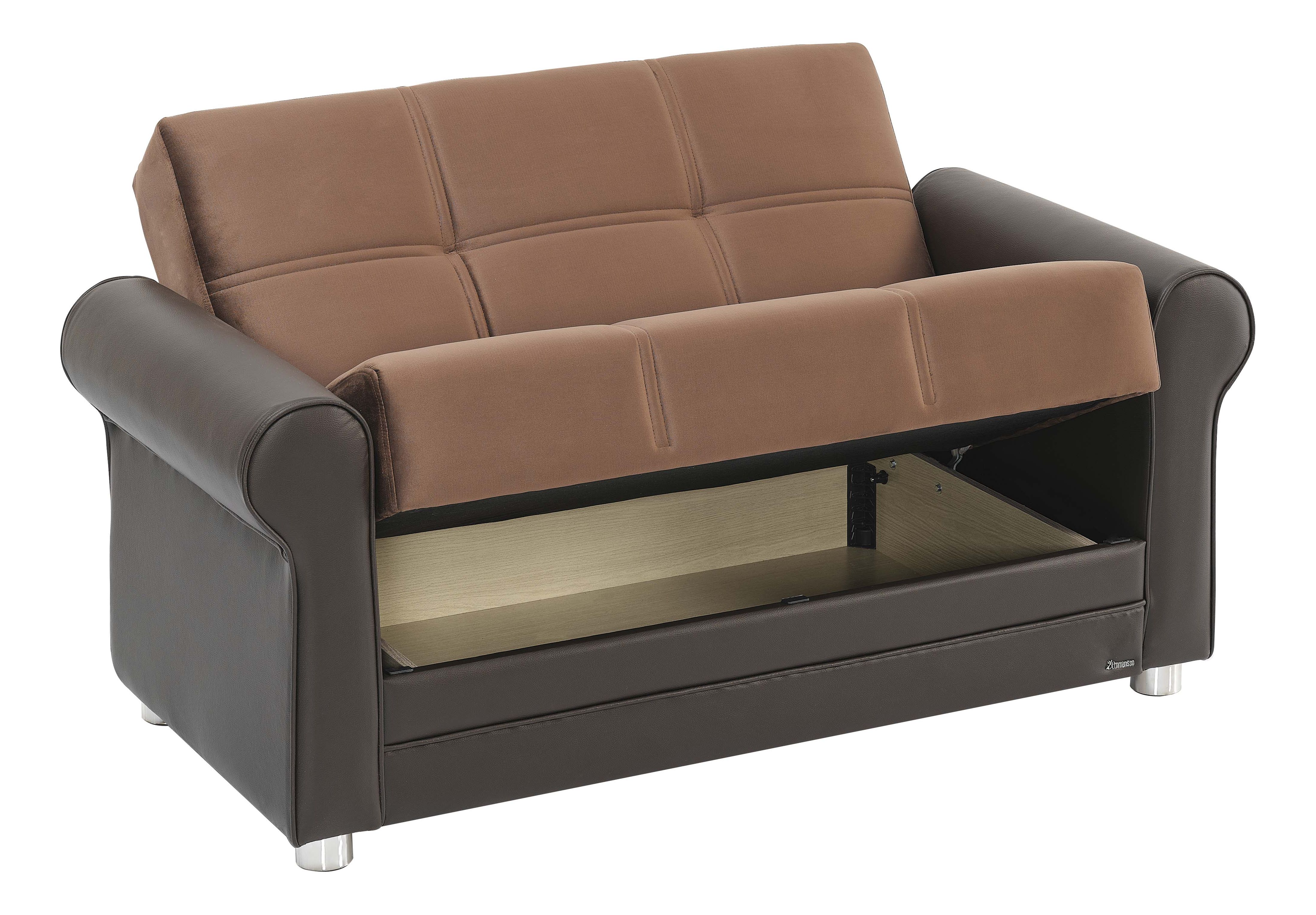 Avalon New Fabric/Leatherette Convertible Loveseat