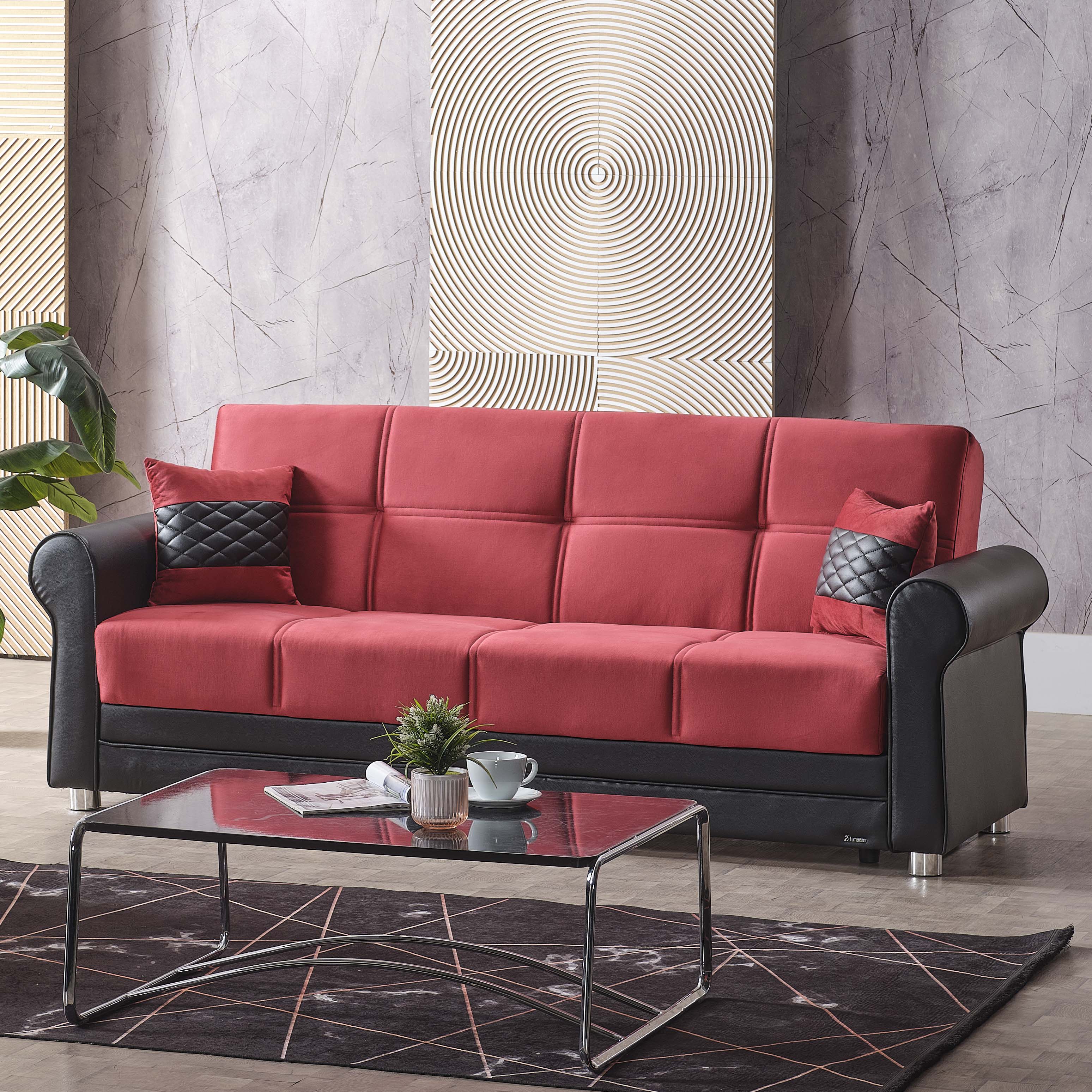 Avalon New Fabric/Leatherette Convertible Sofabed