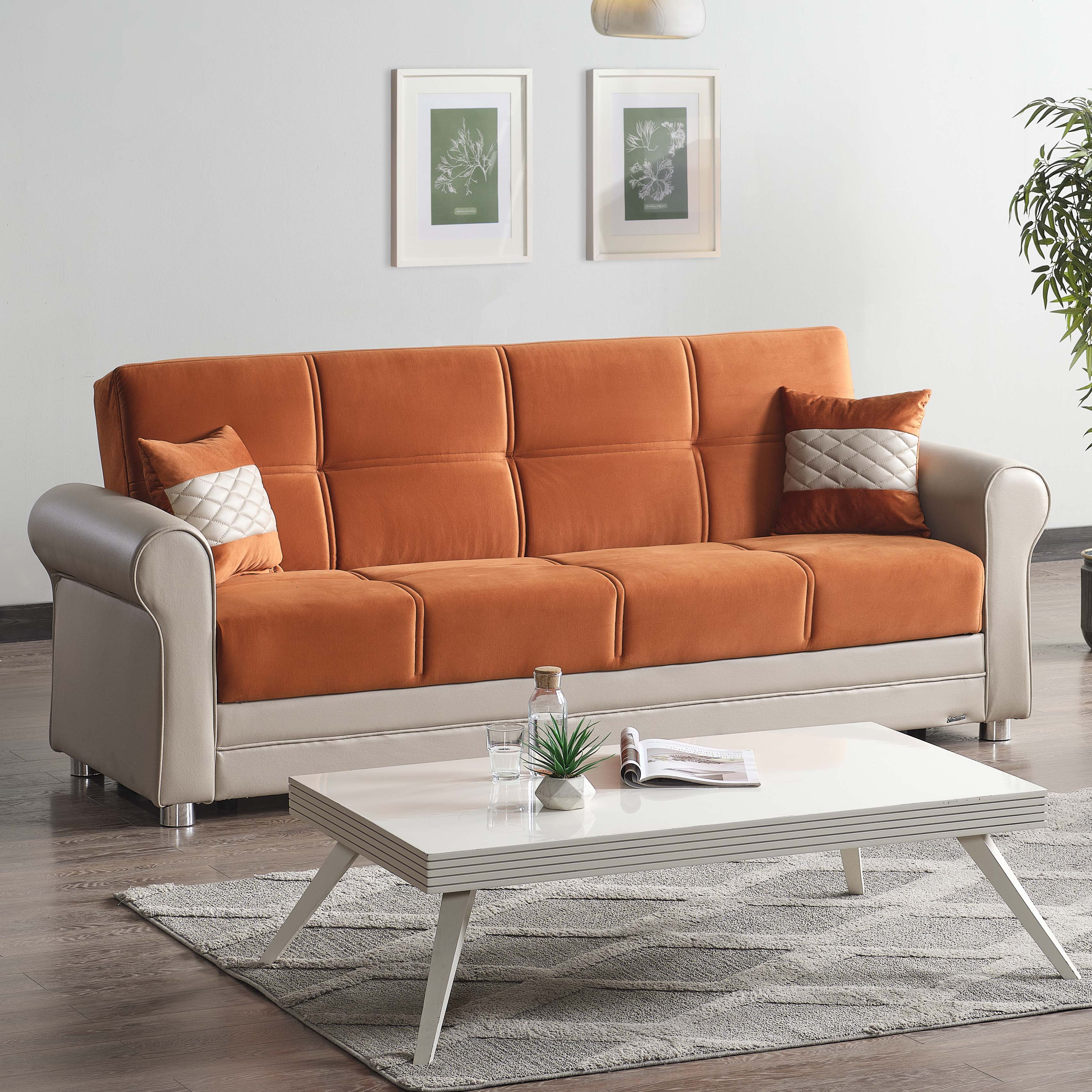 Avalon New Fabric/Leatherette Convertible Sofabed