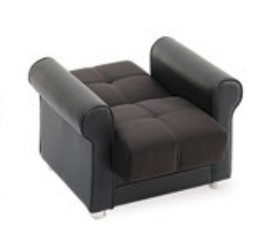 Avalon Microfiber Convertible Storage Chair