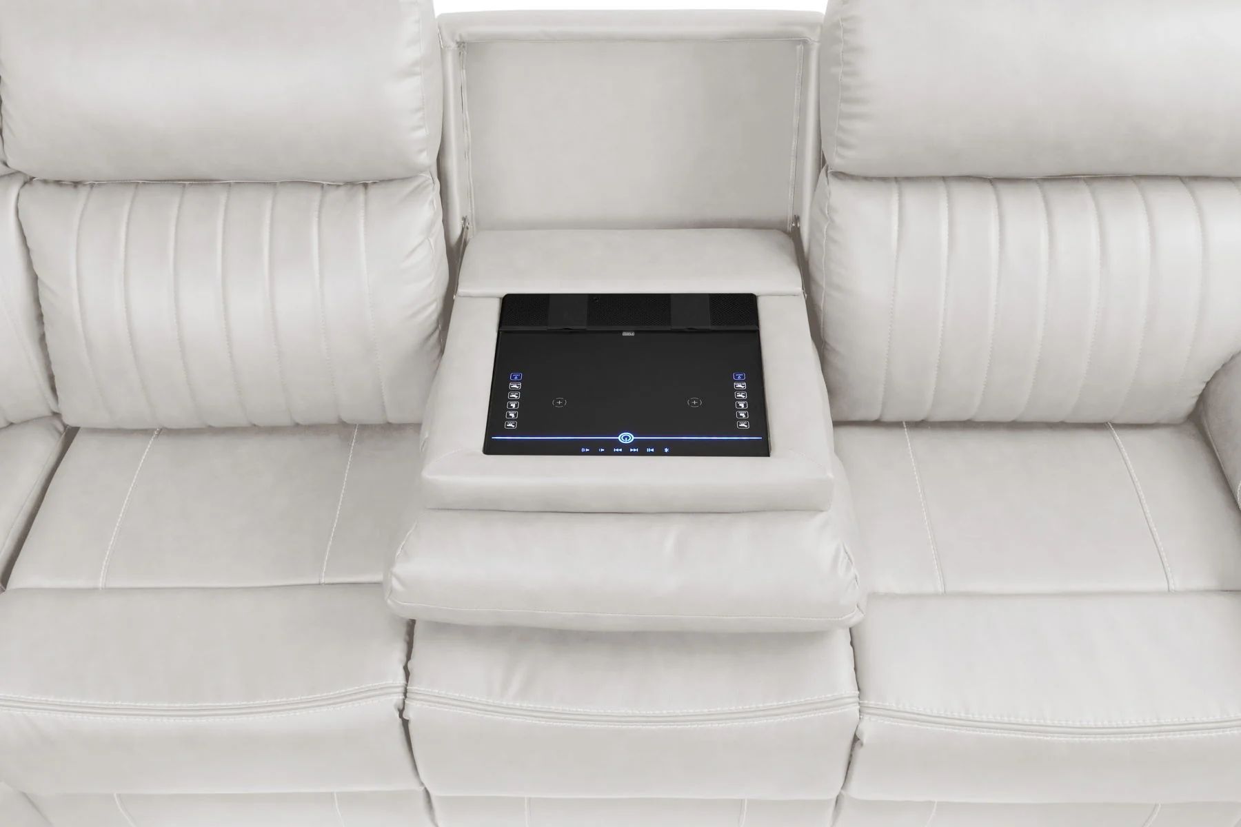 Aviator Recliner Sectional Sofa with Bluetooth Speakers & LED Lights