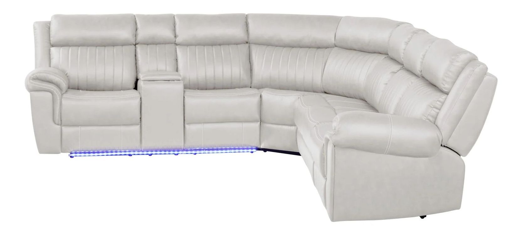 Aviator Recliner Sectional Sofa with Bluetooth Speakers & LED Lights