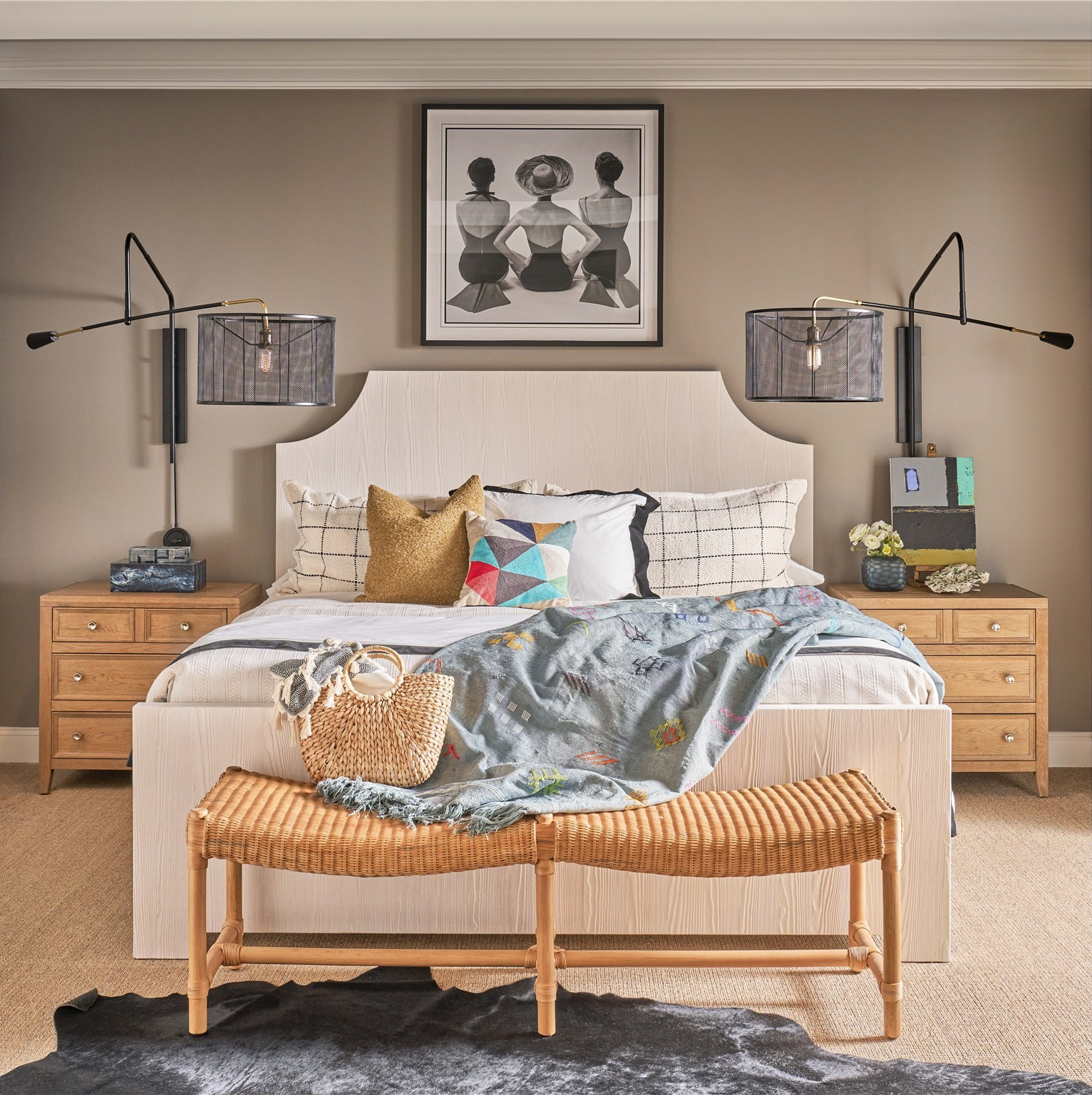 Rodanthe Wood Panel Bed, Queen Size