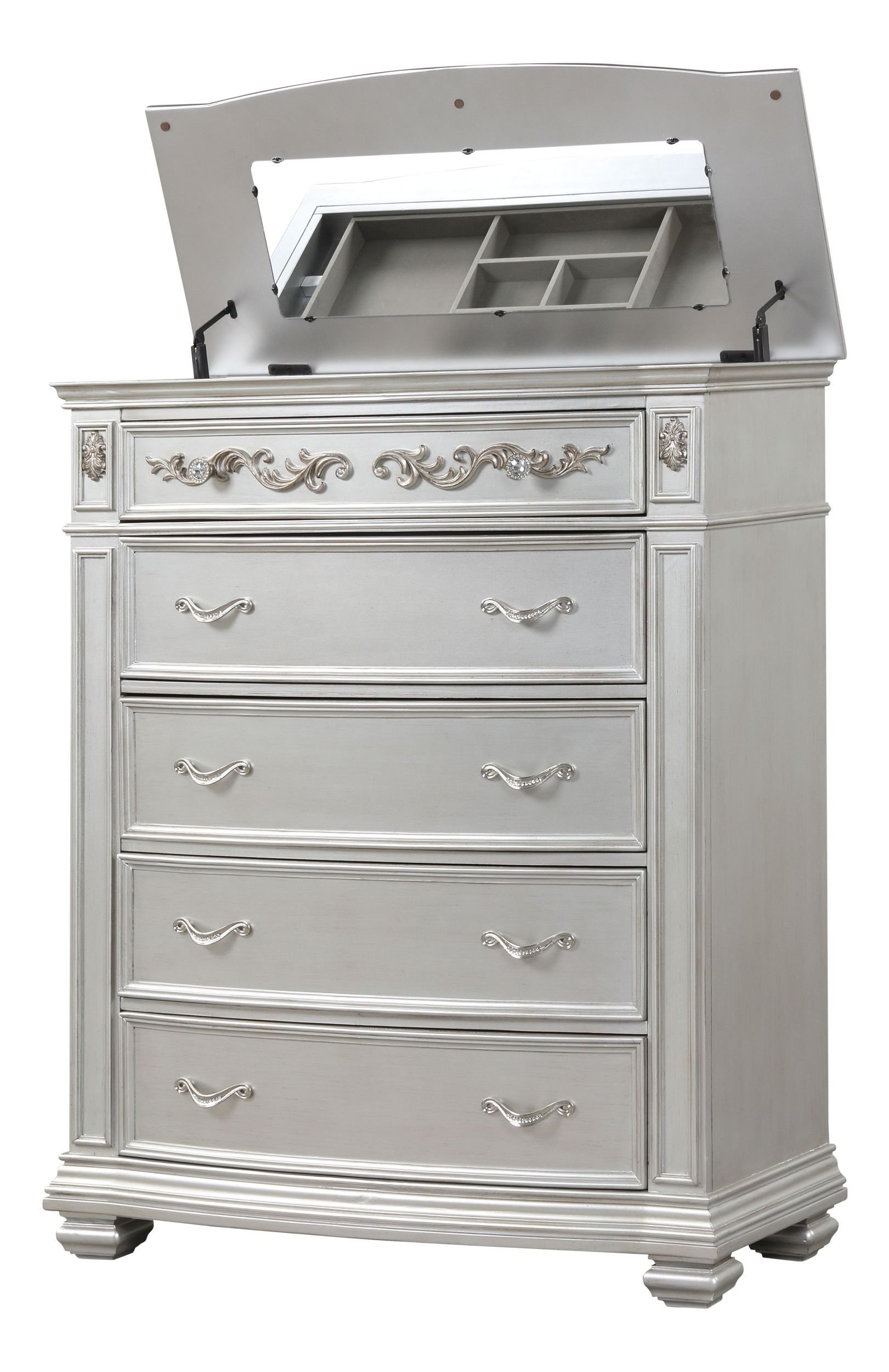Valentina 5-Drawer Wood Veneer Chest