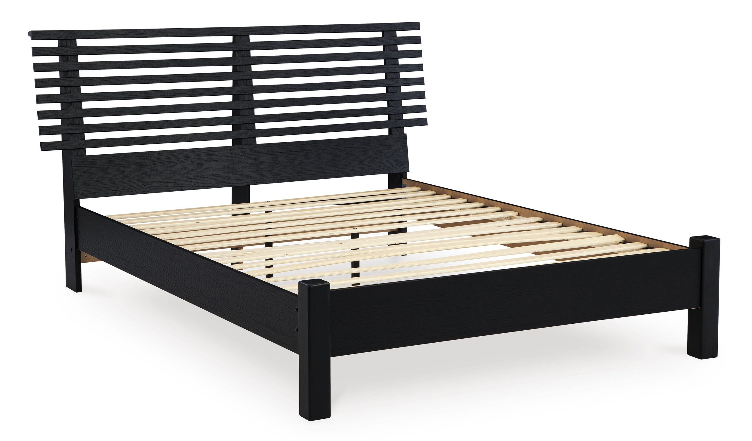 Danziar MDF/Wood Veneer Slat Panel Bed, Queen Size