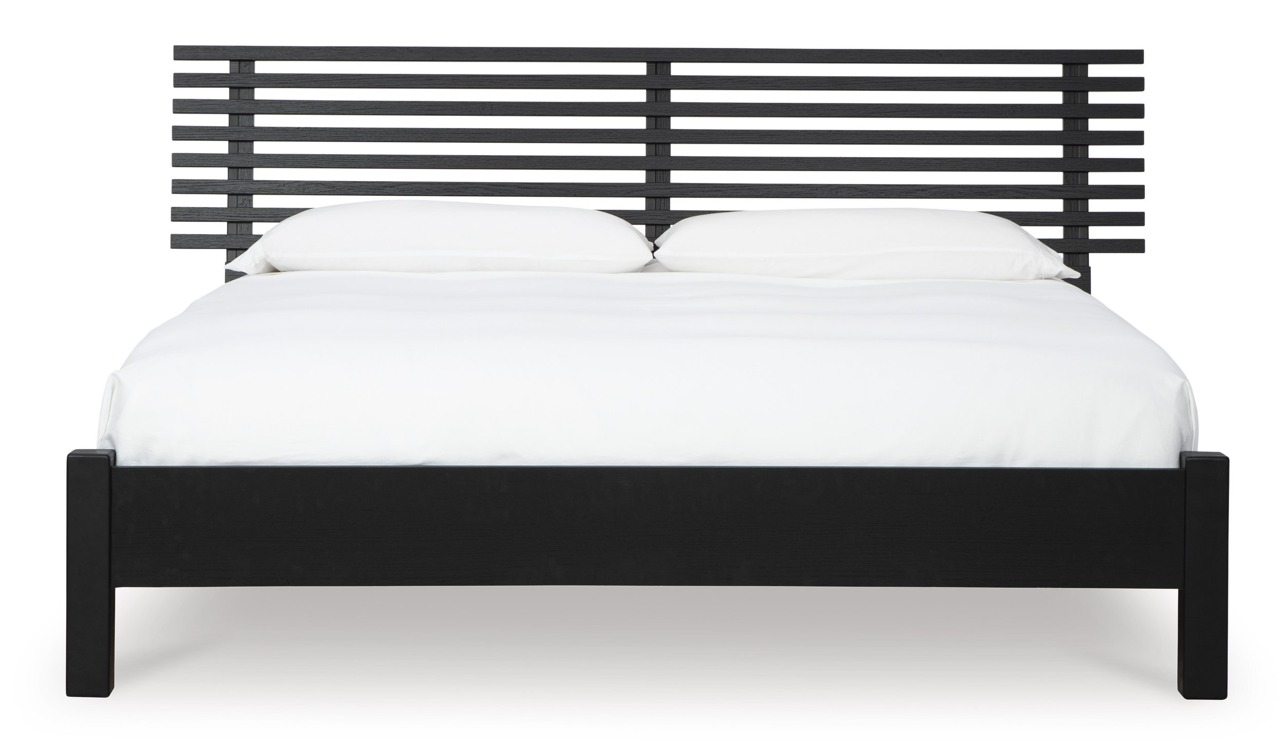 Danziar MDF/Wood Veneer Slat Panel Bed, King Size