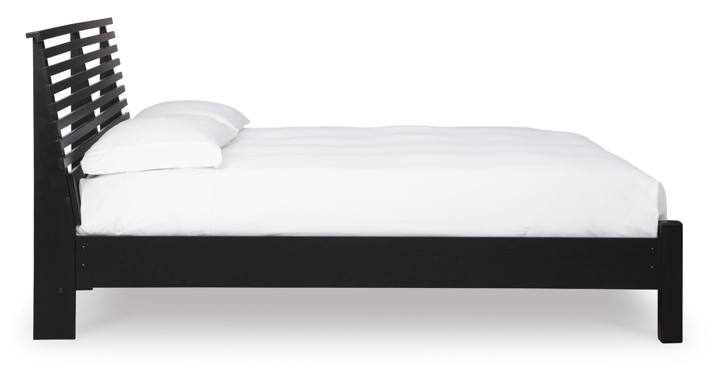 Danziar MDF/Wood Veneer Slat Panel Bed, King Size