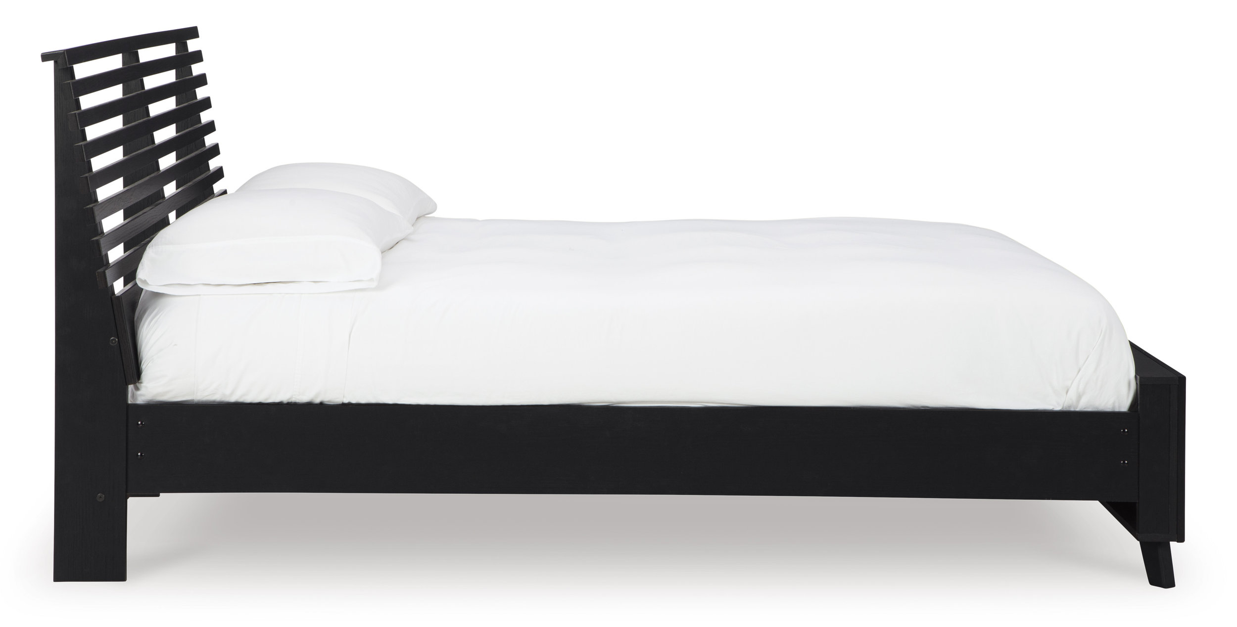 Danziar MDF/Wood Veneer Slat Panel Bed w/Footboard, King Size